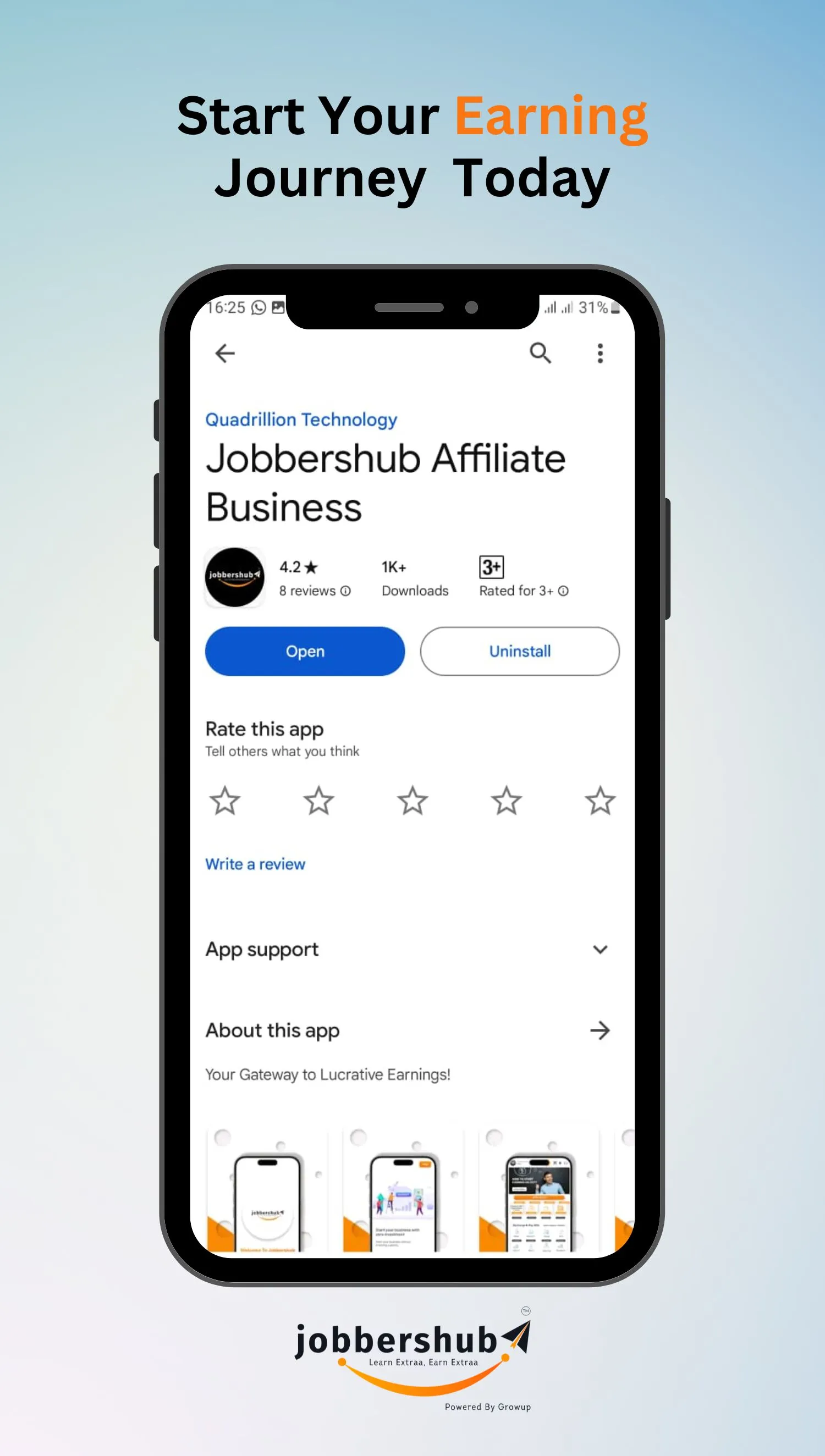 Jobbershub Affiliate Business | Indus Appstore | Screenshot