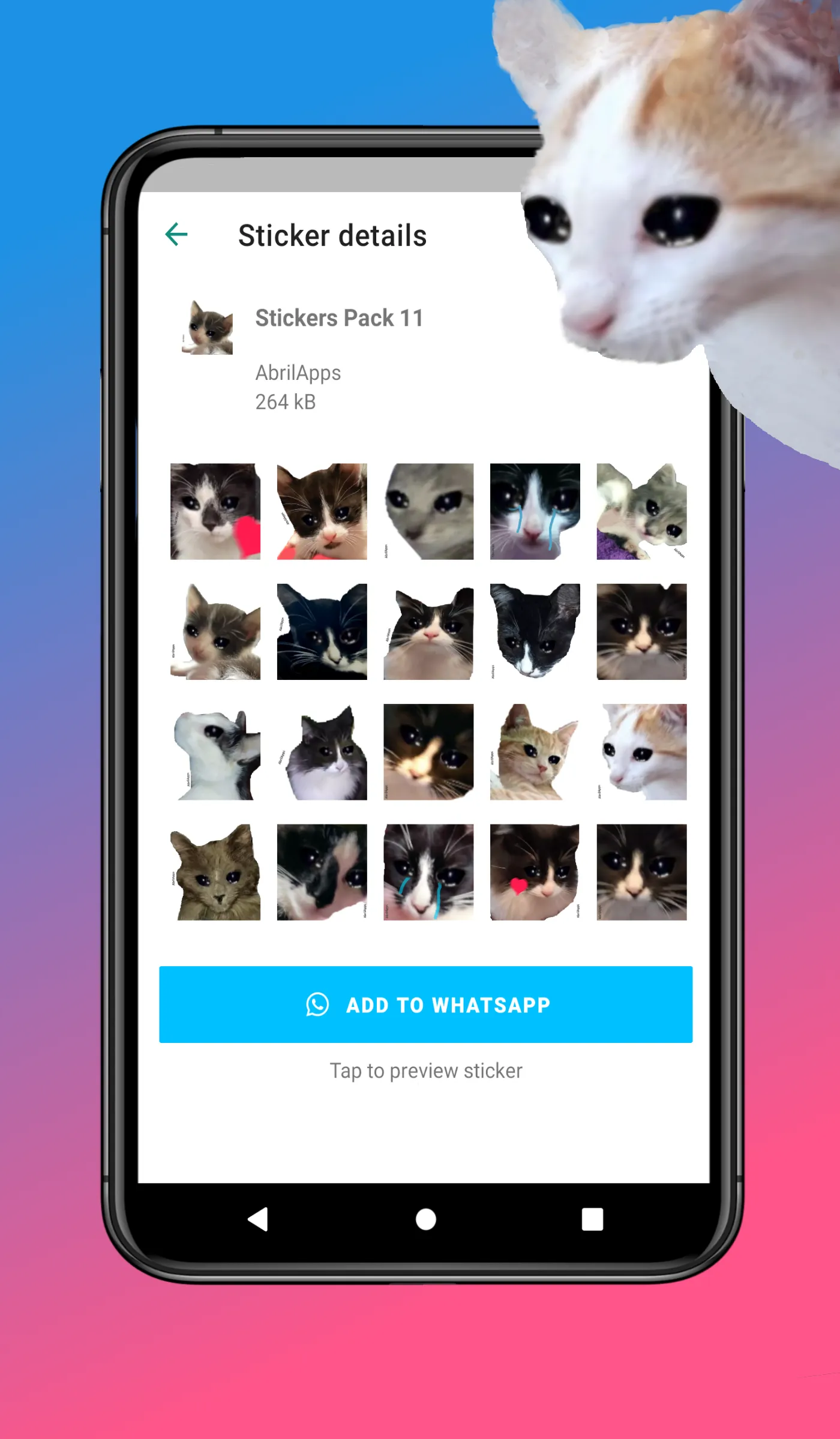 WAStickerApps Stickers Cats | Indus Appstore | Screenshot