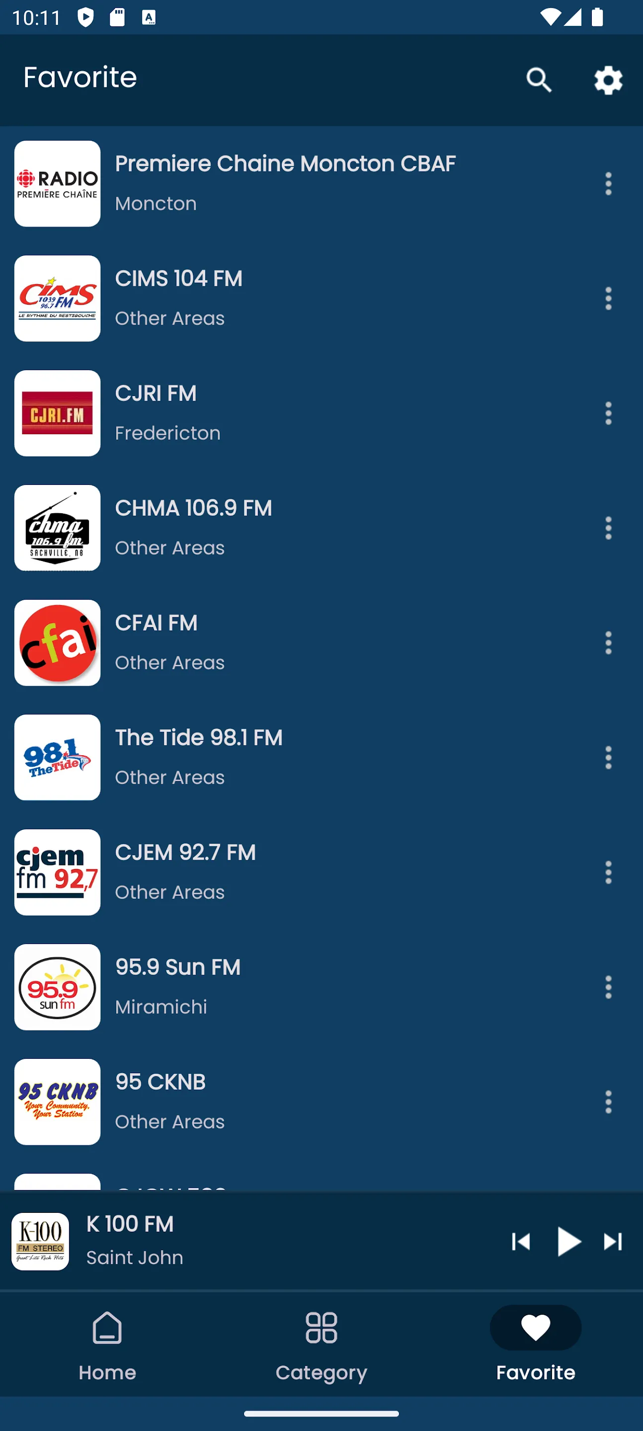 Radios from New Brunswick | Indus Appstore | Screenshot