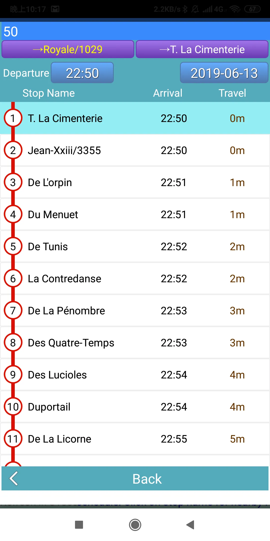 Quebec Bus Timetable | Indus Appstore | Screenshot