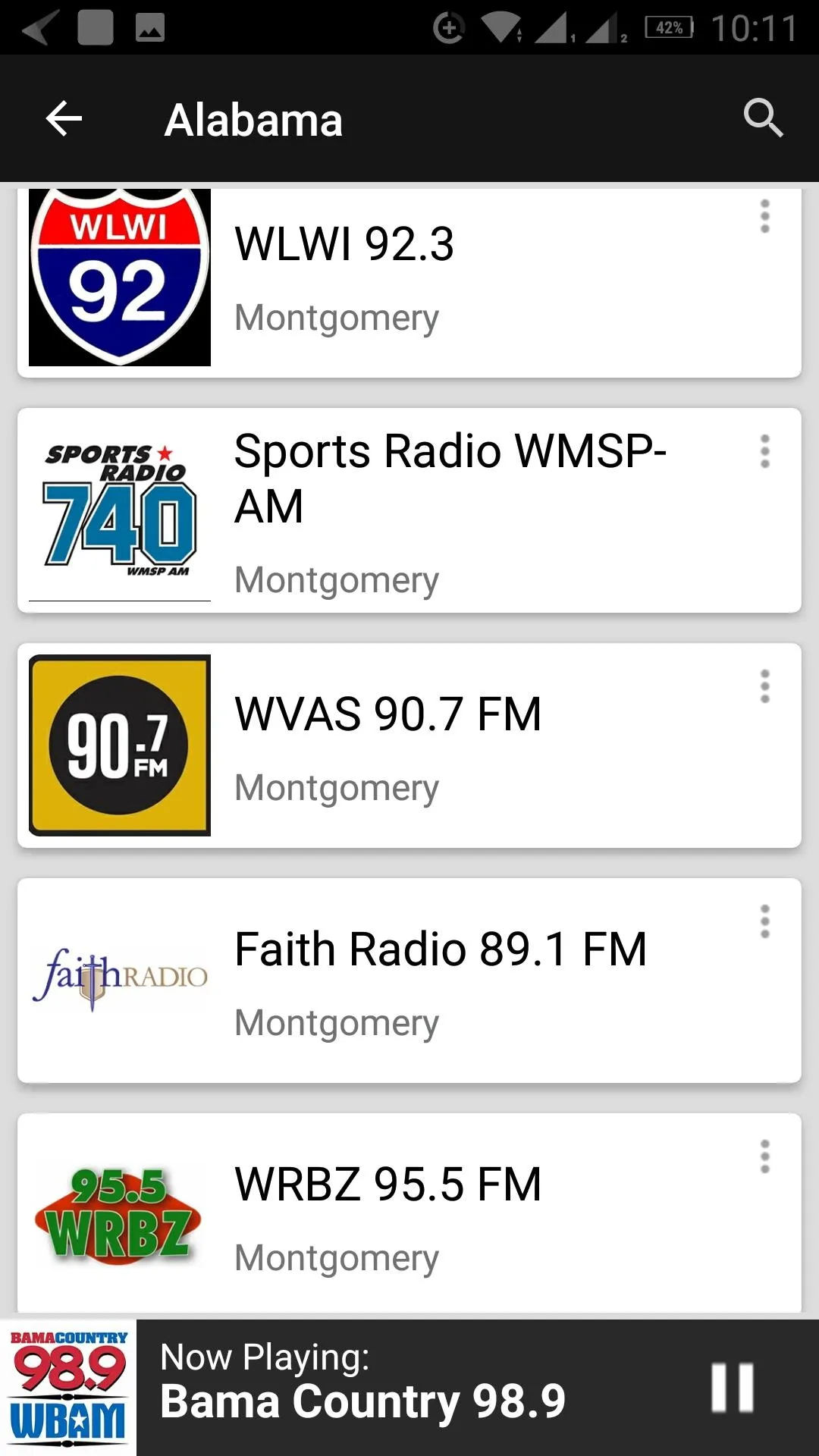 Alabama Radio Stations - USA | Indus Appstore | Screenshot