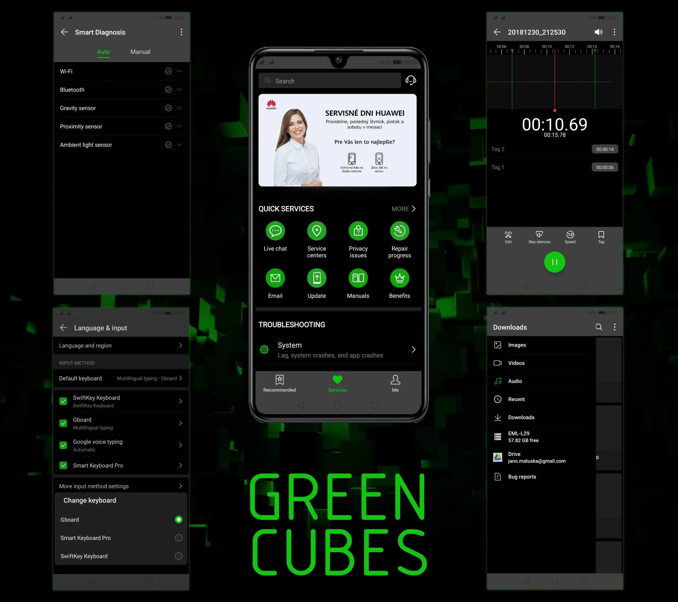 [EMUI 9.1]Green Cubes Theme | Indus Appstore | Screenshot