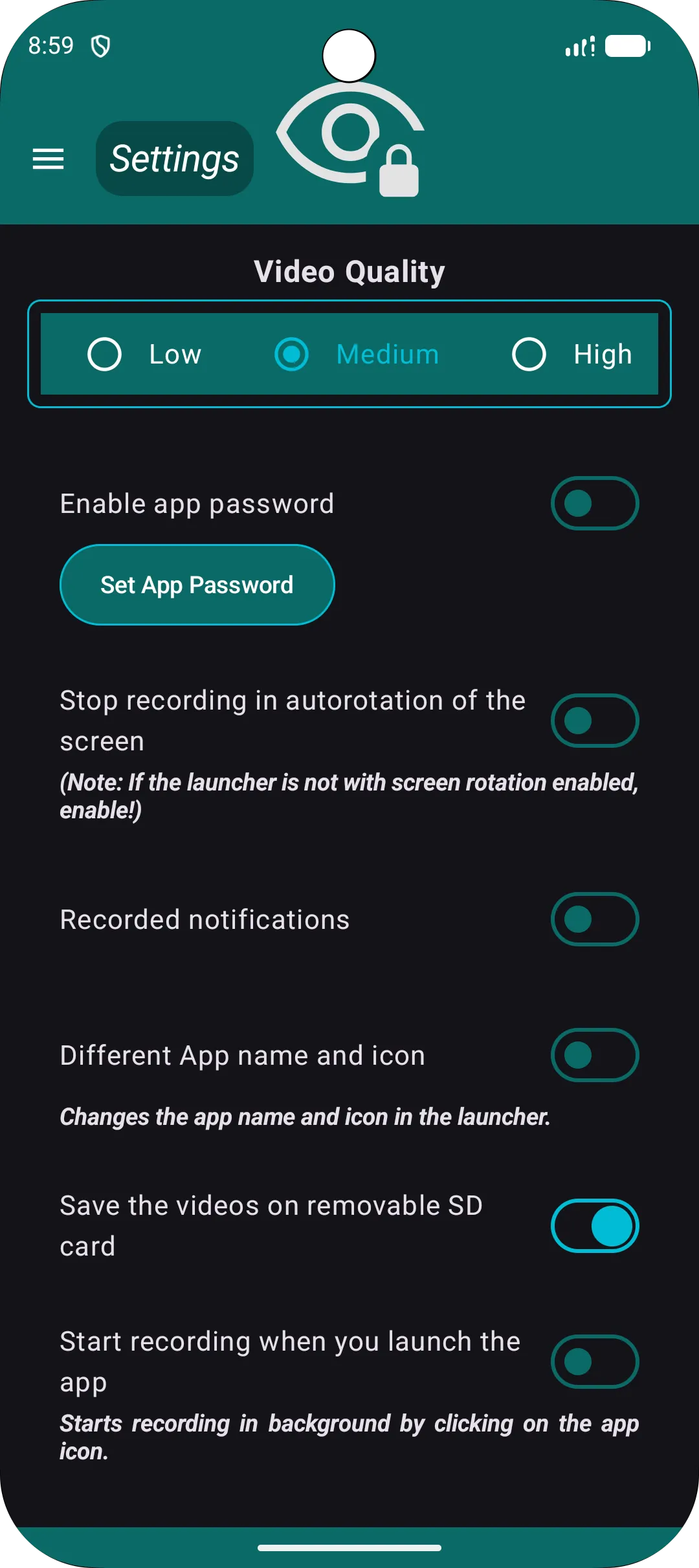 Secret Video Recorder - SVR | Indus Appstore | Screenshot