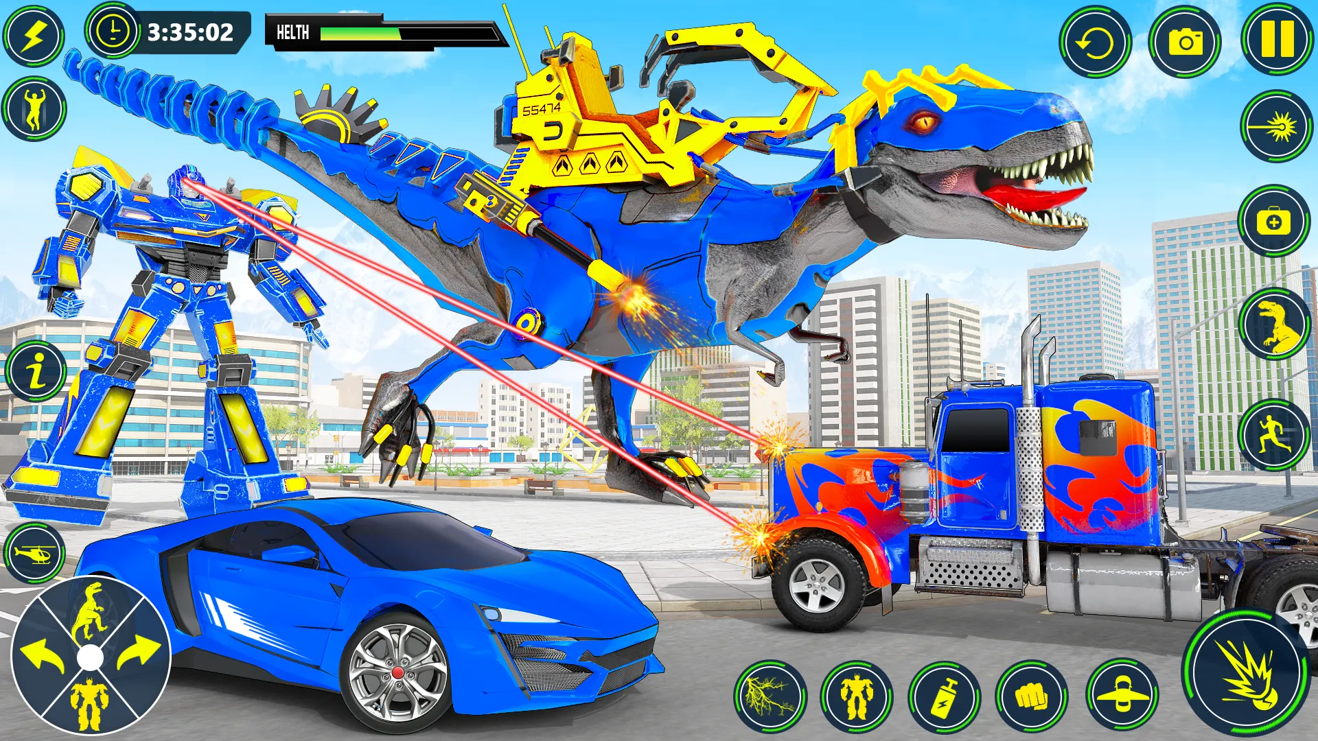 Dino Transform Robot Car Game | Indus Appstore | Screenshot