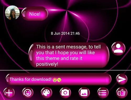 SMS Messages SpheresPink Theme | Indus Appstore | Screenshot