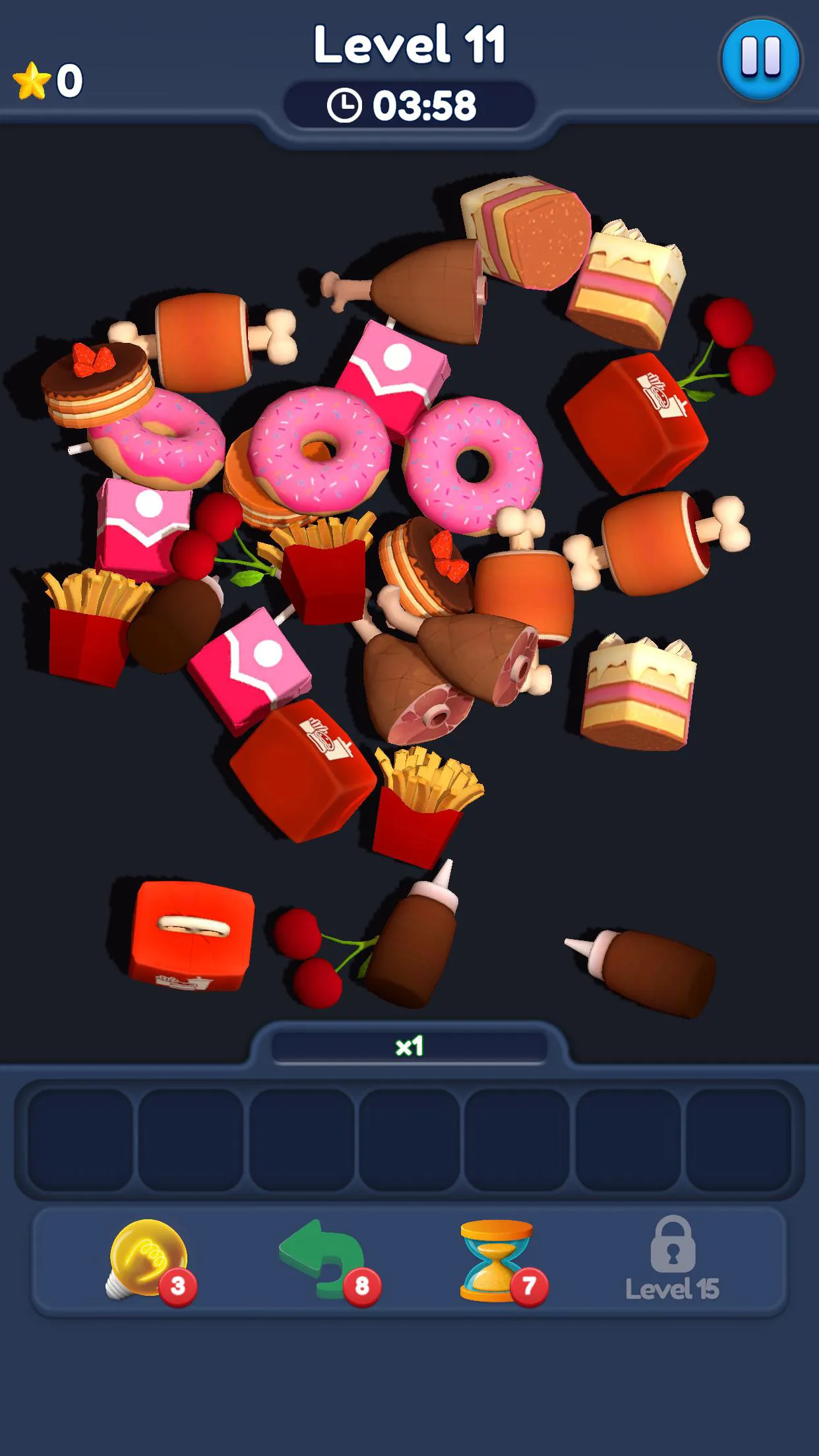 Food Match 3D: Tile Puzzle | Indus Appstore | Screenshot