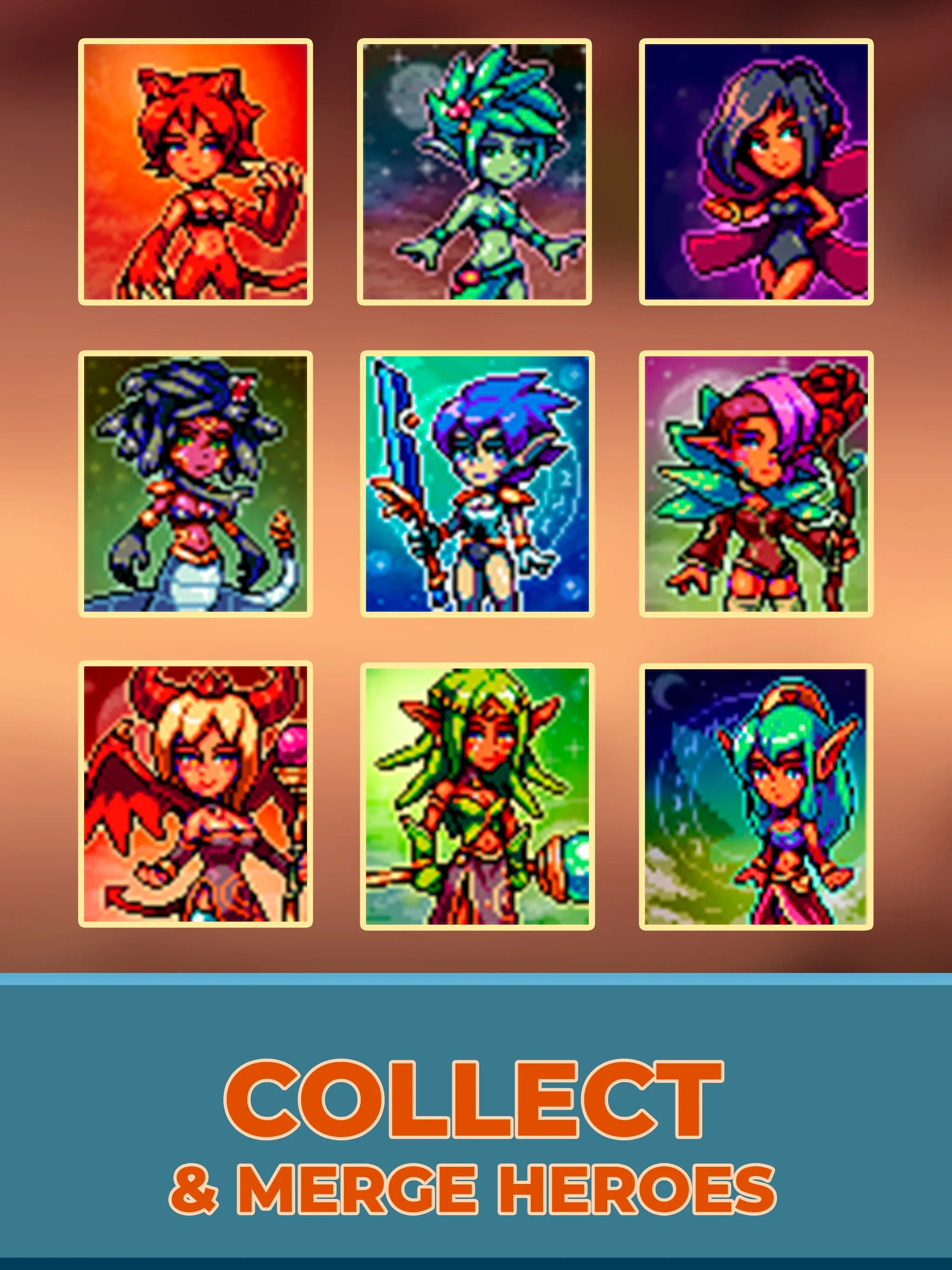 Idle Pixel Heroes: Idle Merger | Indus Appstore | Screenshot