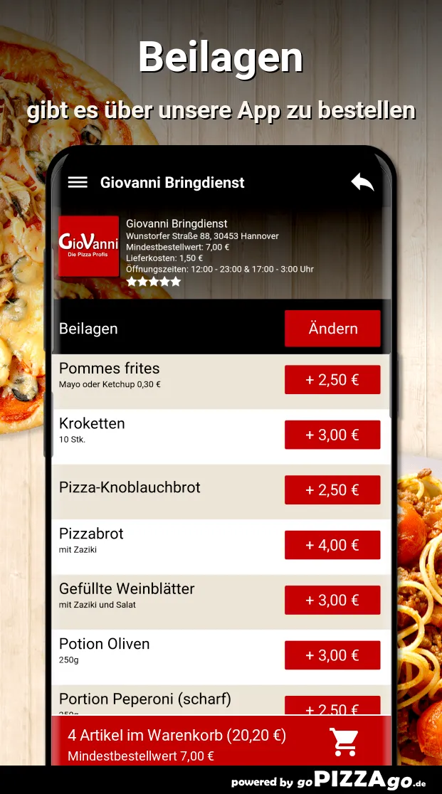 Giovanni Bringdienst Hannover | Indus Appstore | Screenshot