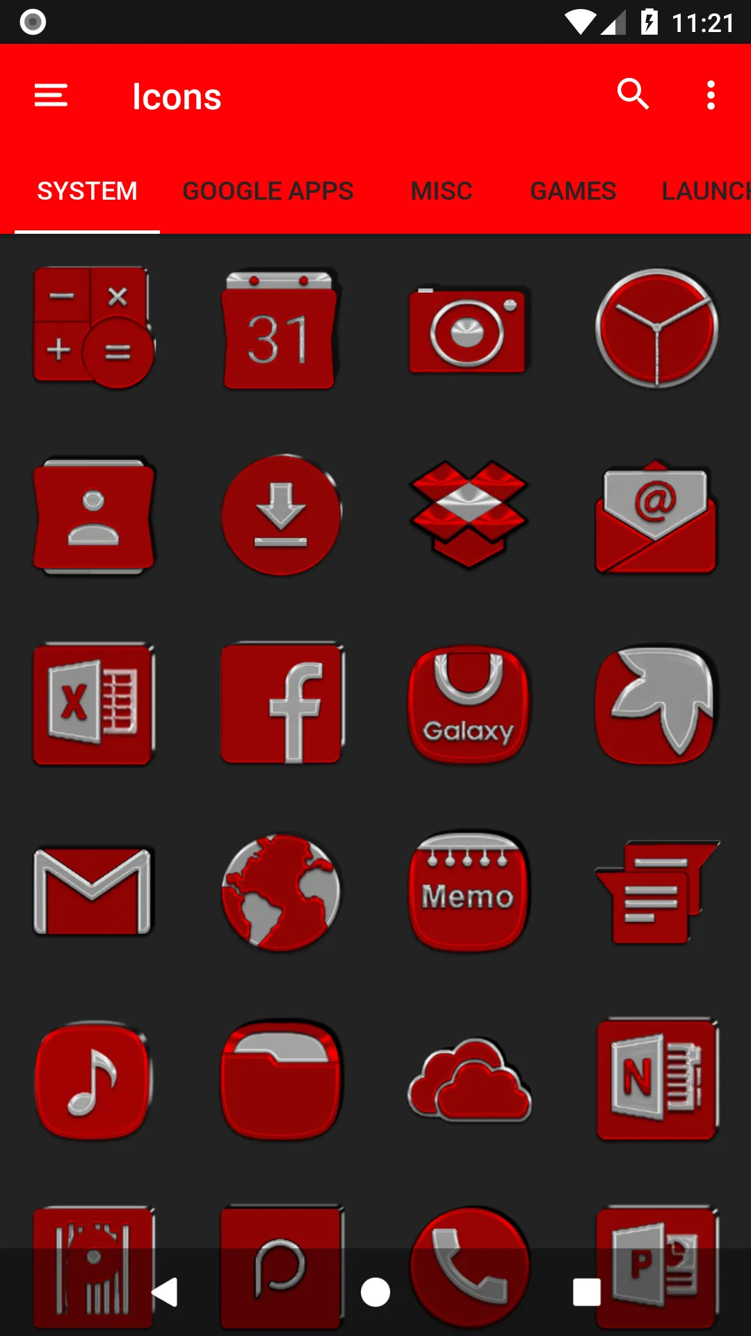 Red Icon Pack | Indus Appstore | Screenshot