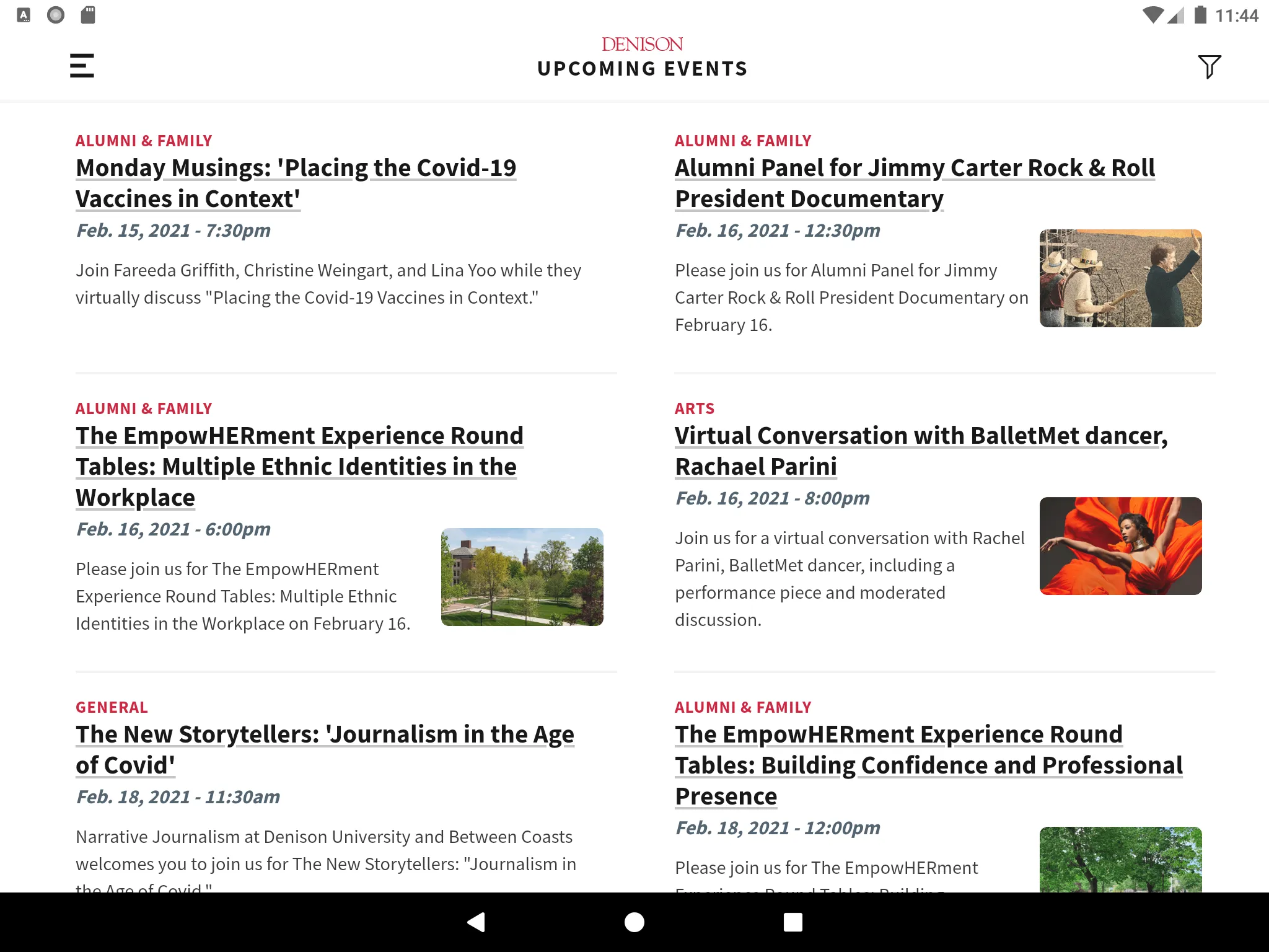 Denison University | Indus Appstore | Screenshot