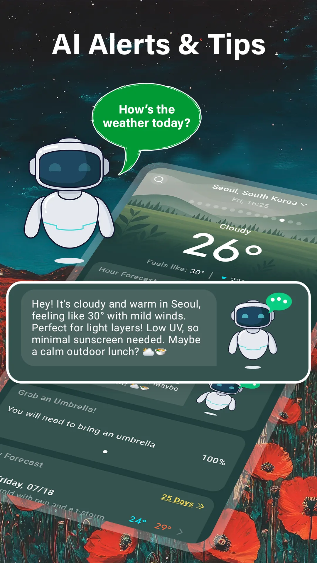 WeatherNow: AI Alerts & Tips | Indus Appstore | Screenshot