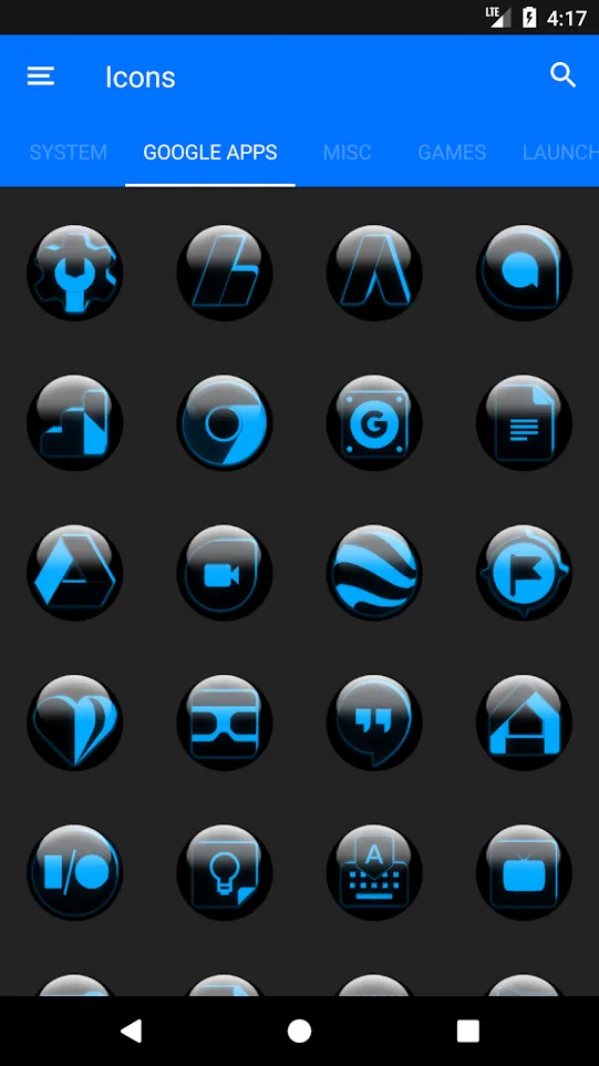 Blue Glass Orb Icon Pack | Indus Appstore | Screenshot