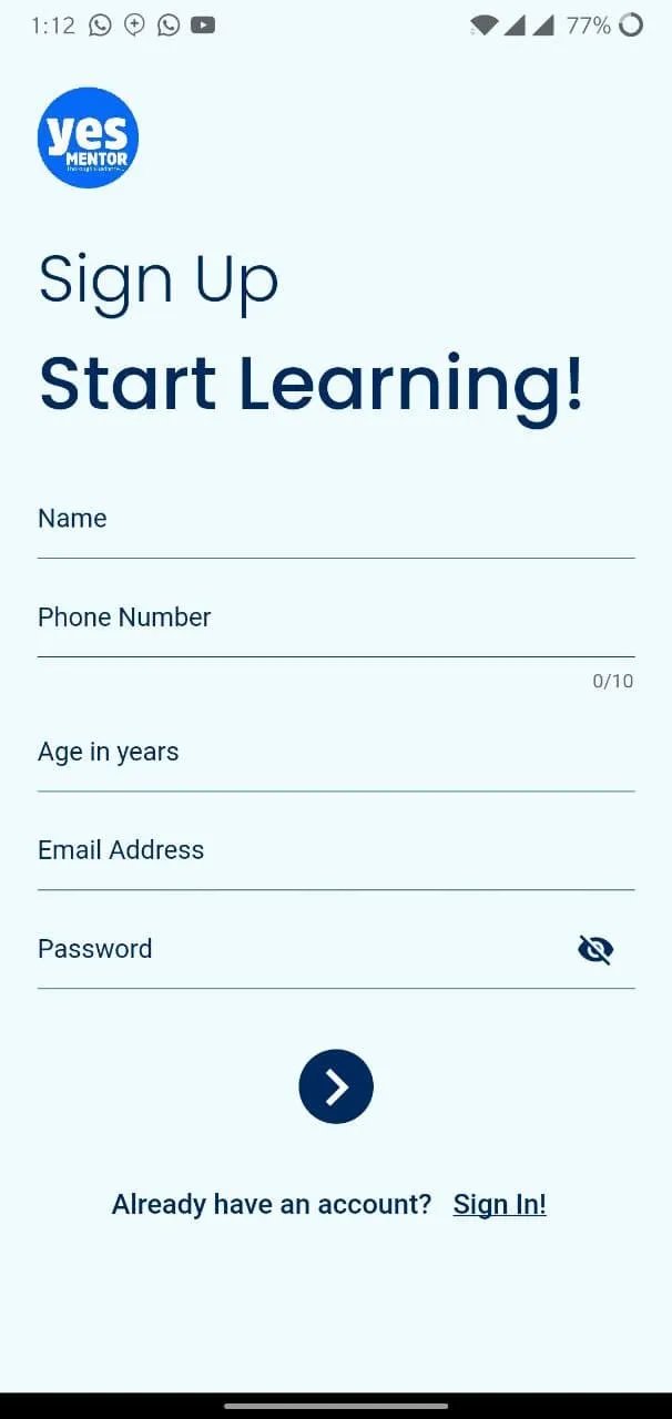 Yes Mentor | Indus Appstore | Screenshot