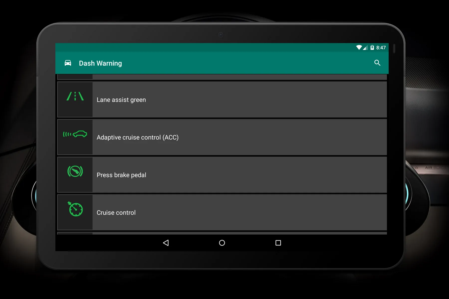 Dashboard Warning Lights | Indus Appstore | Screenshot