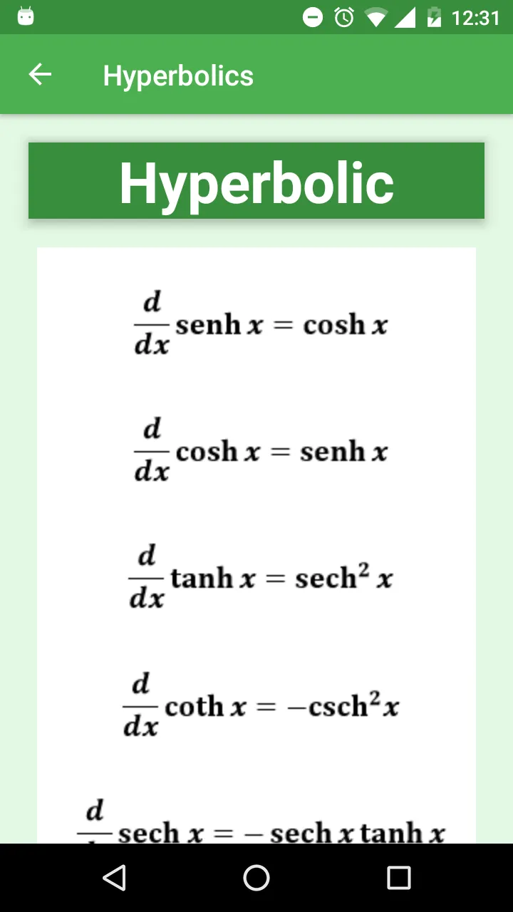 Derivative - Integral Formulas | Indus Appstore | Screenshot