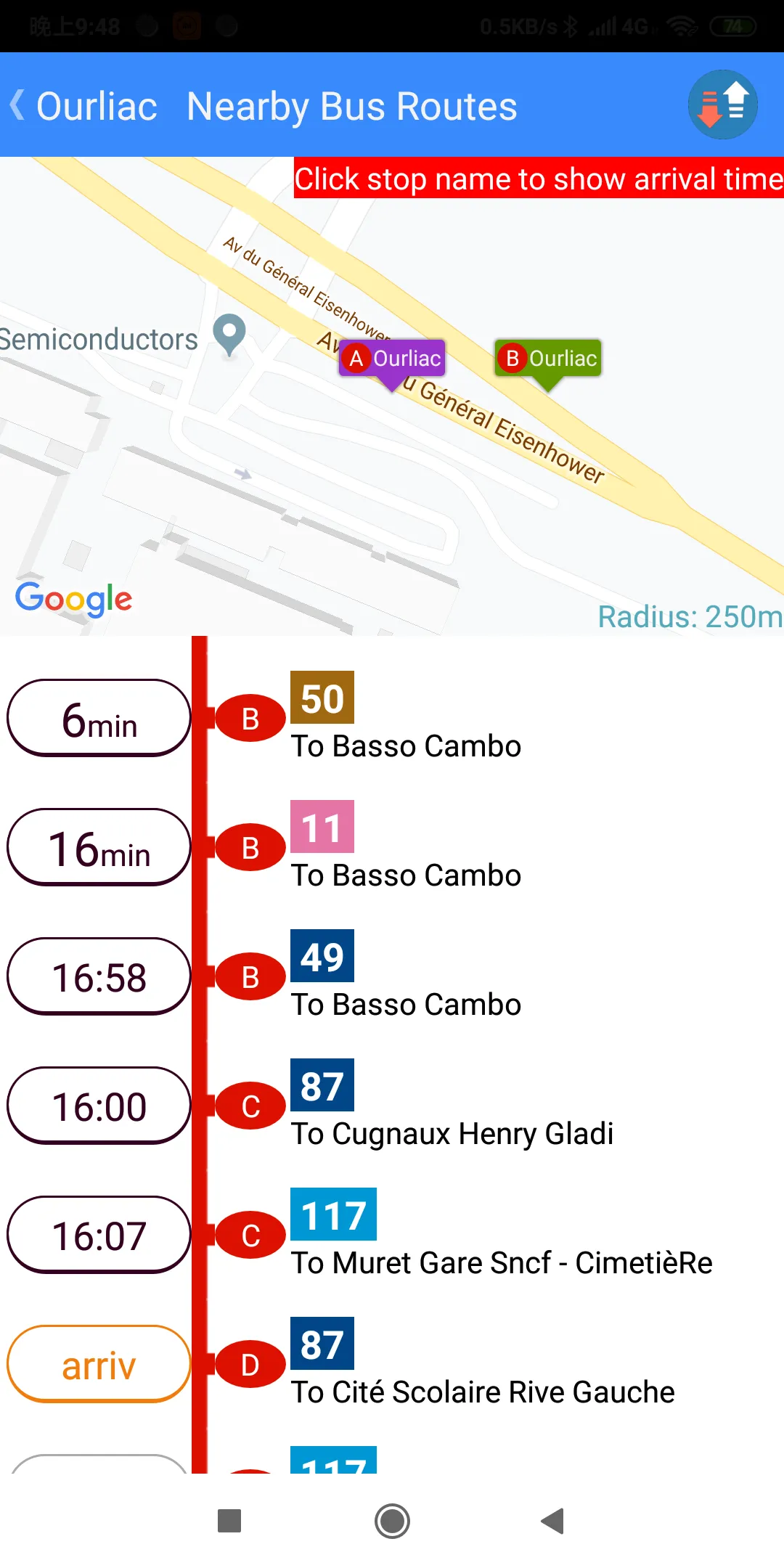 Toulouse Bus Realtime | Indus Appstore | Screenshot