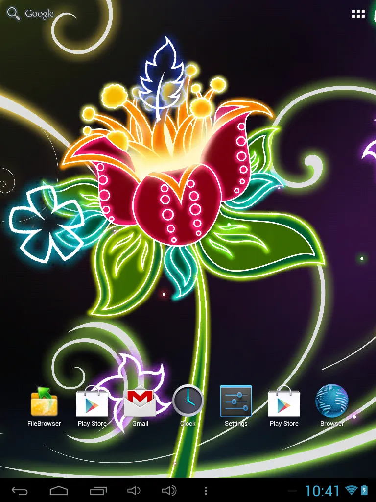 Neon Flowers Live Wallpaper | Indus Appstore | Screenshot