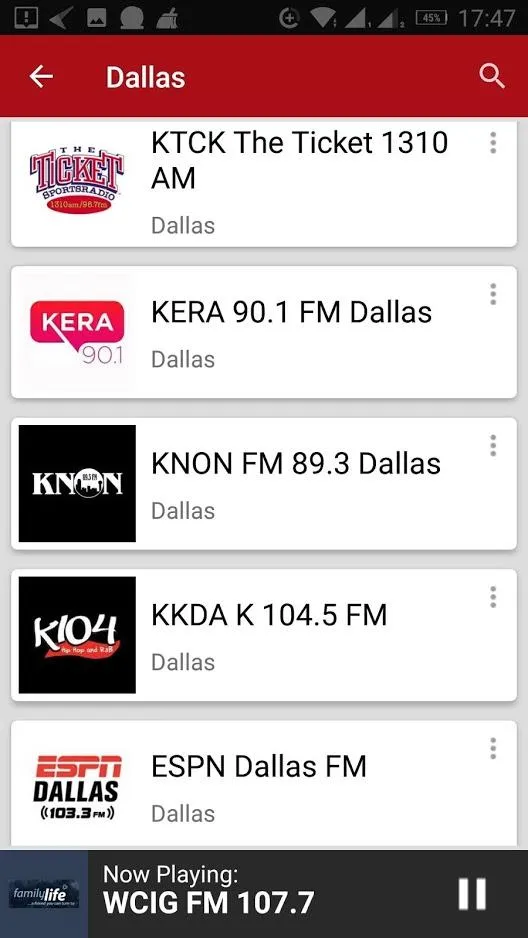 Dallas Radio Stations | Indus Appstore | Screenshot