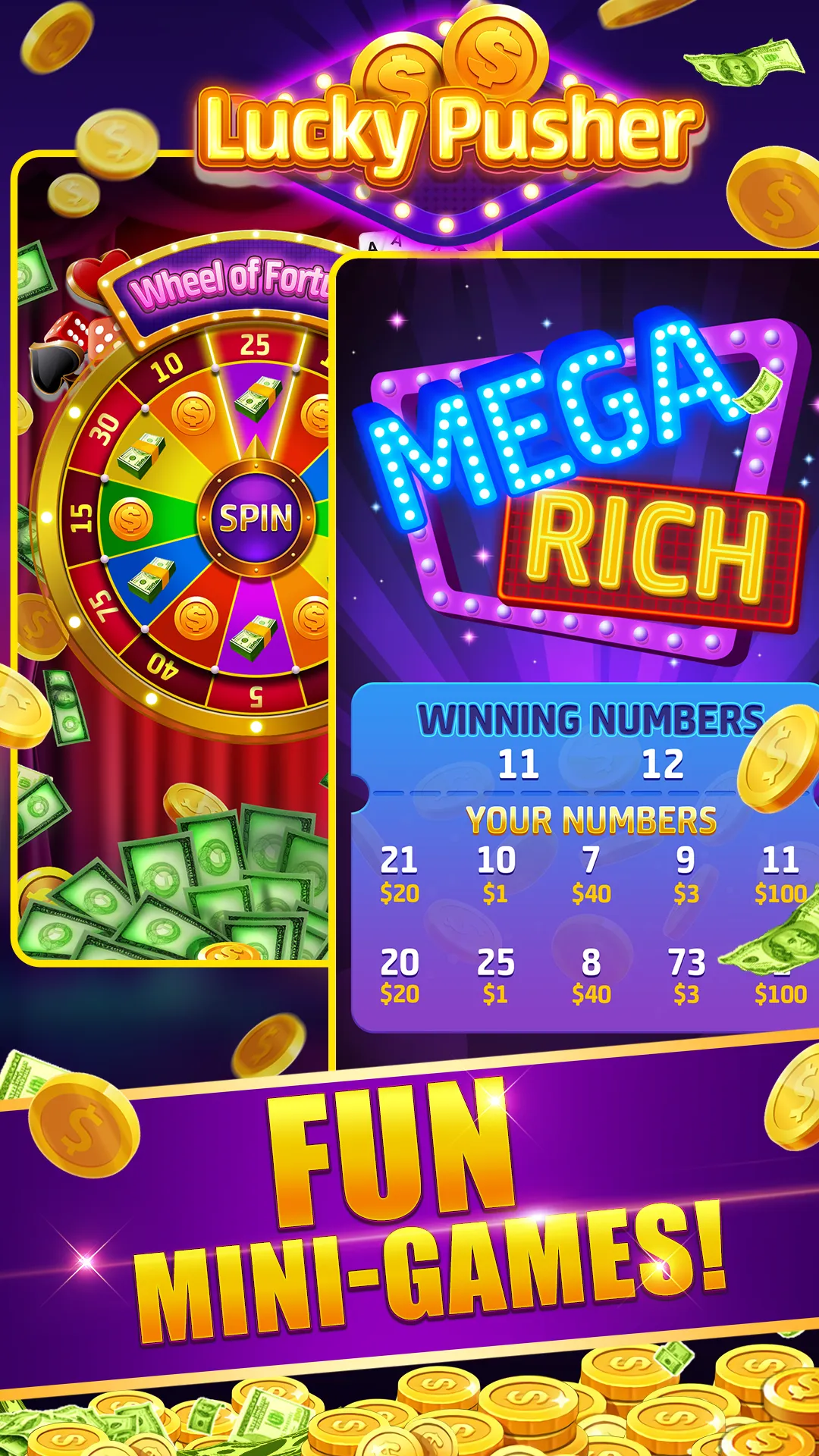 Lucky Cash Pusher Coin Games | Indus Appstore | Screenshot