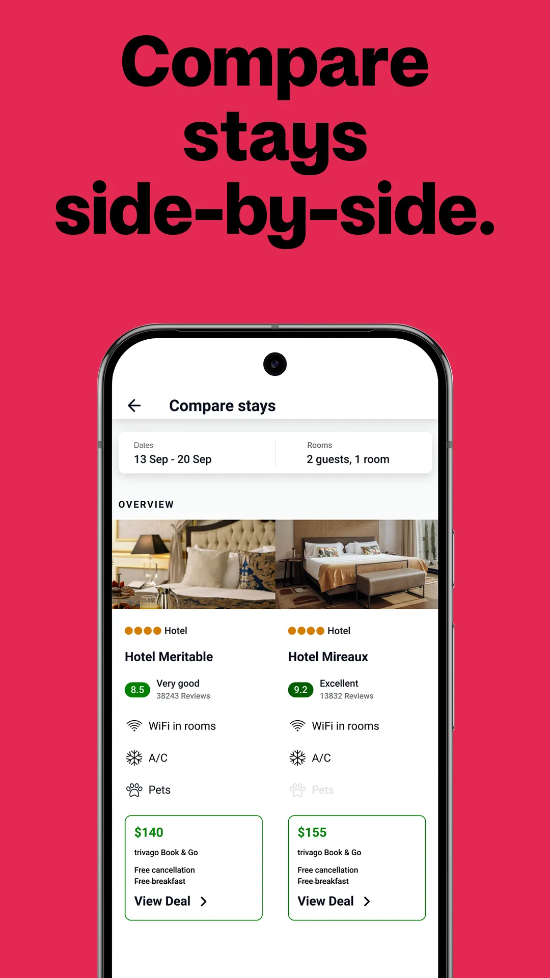 trivago: Compare hotel prices | Indus Appstore | Screenshot