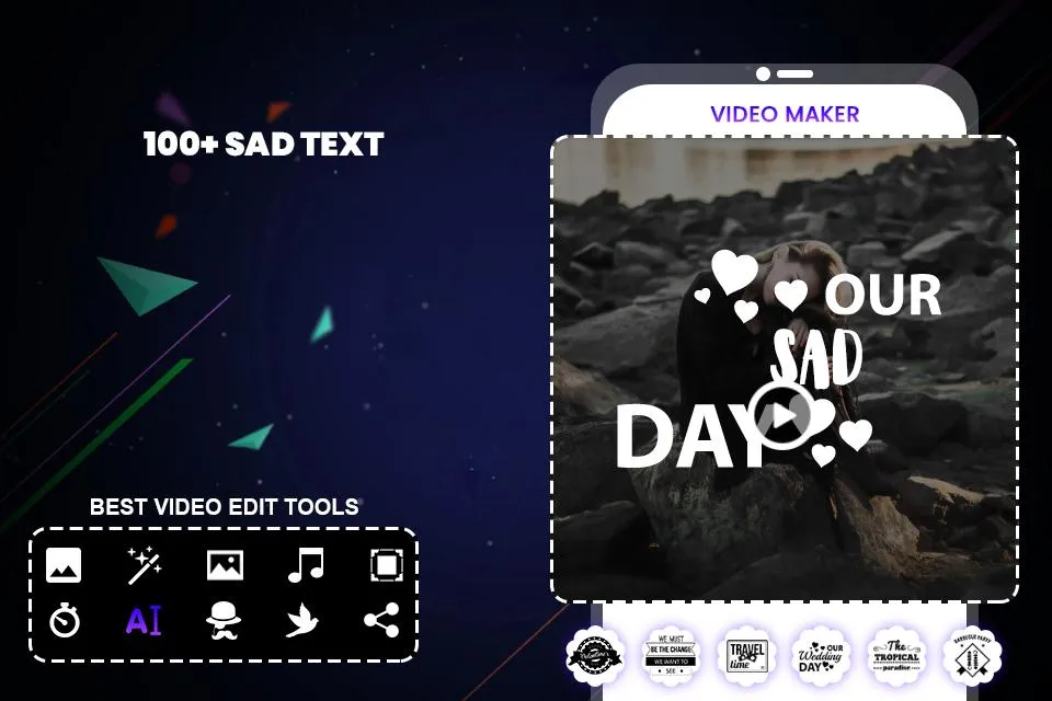 Sad Video Maker with Music | Indus Appstore | Screenshot