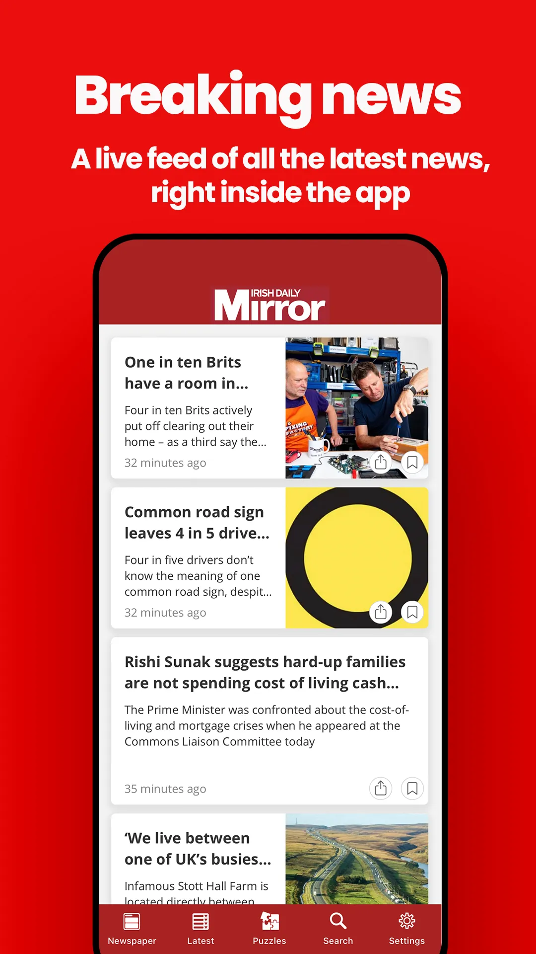 Irish Mirror Newspaper (IE) | Indus Appstore | Screenshot