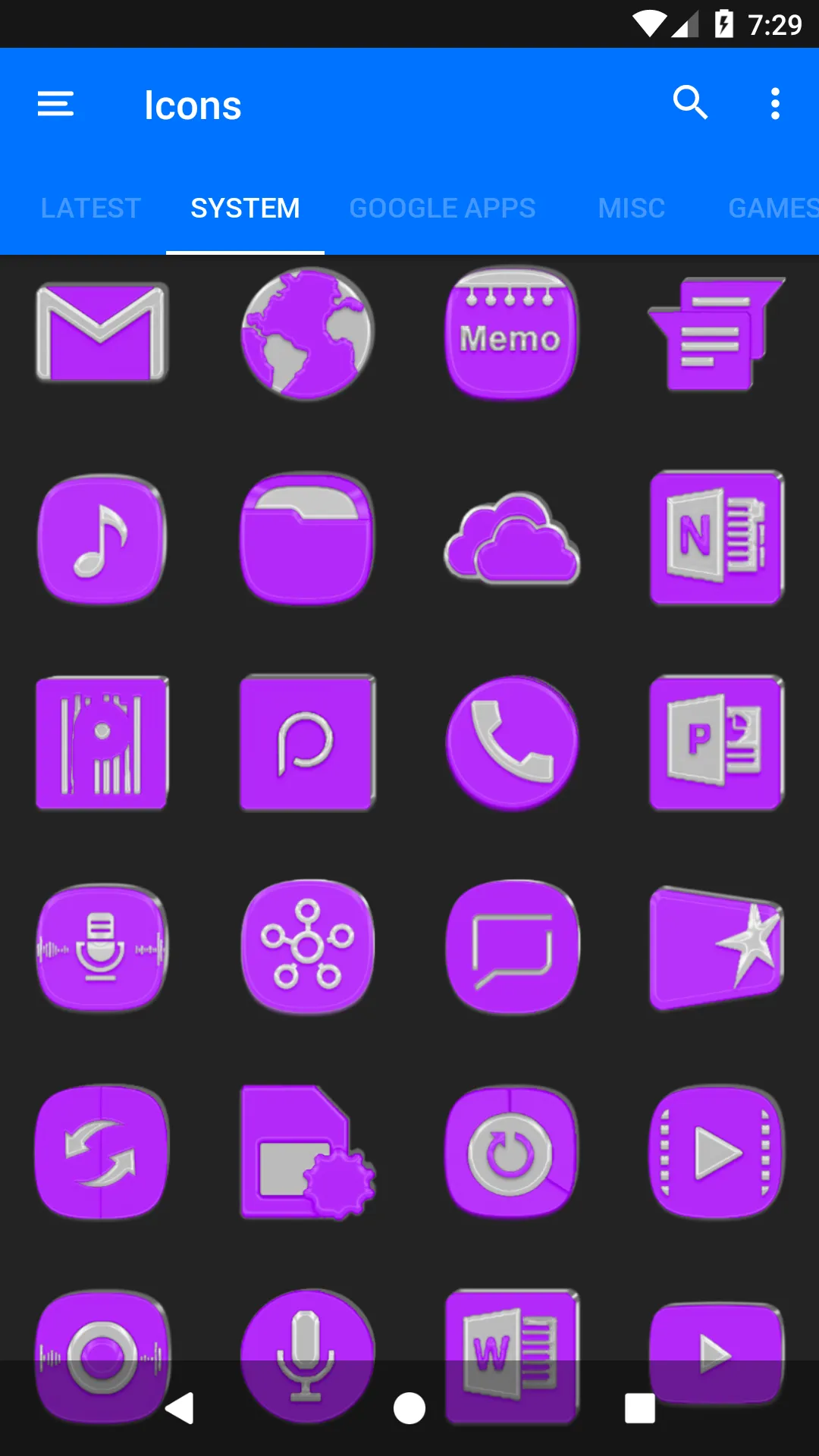 Bright Purple Icon Pack | Indus Appstore | Screenshot