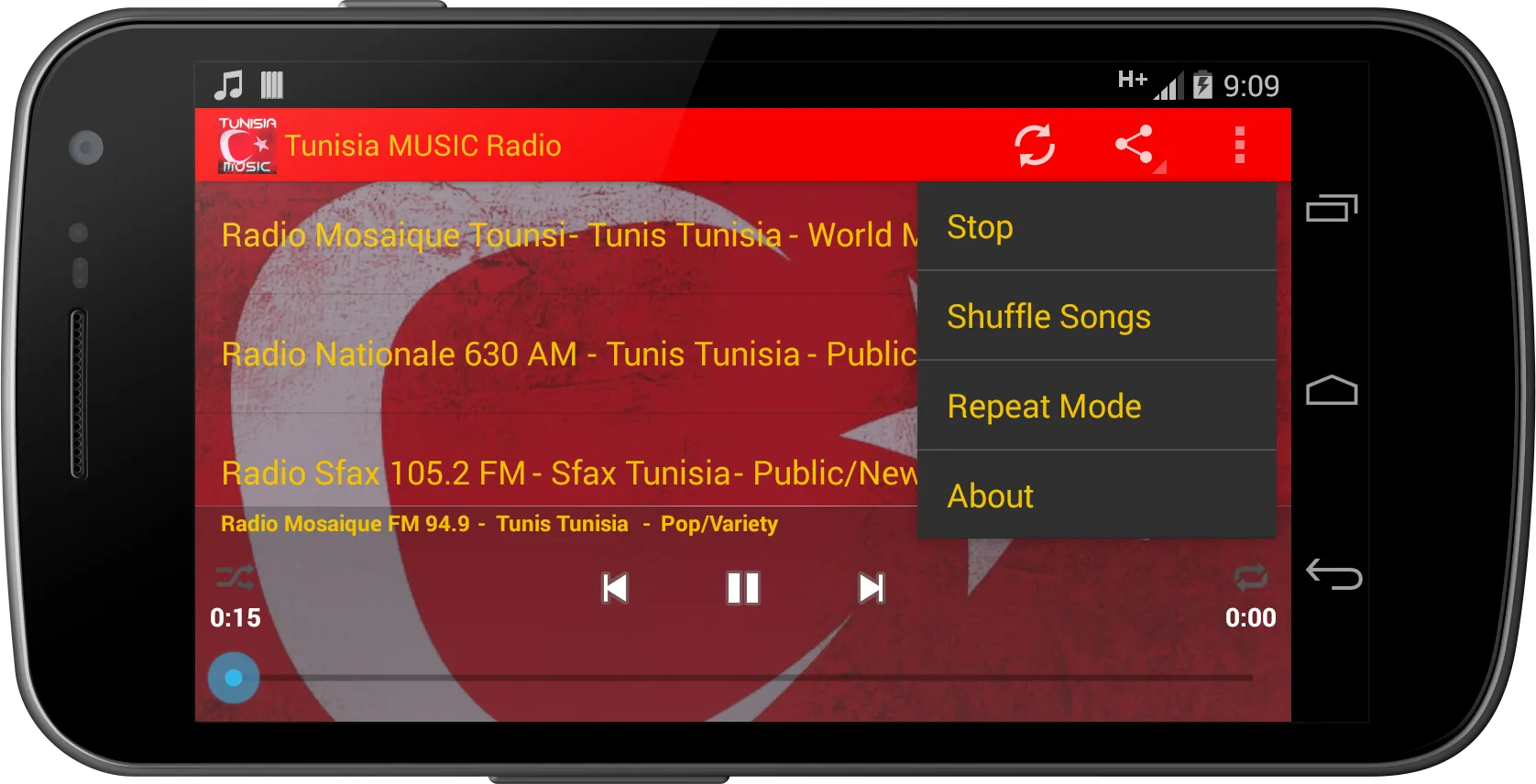 Tunisia MUSIC Radio | Indus Appstore | Screenshot