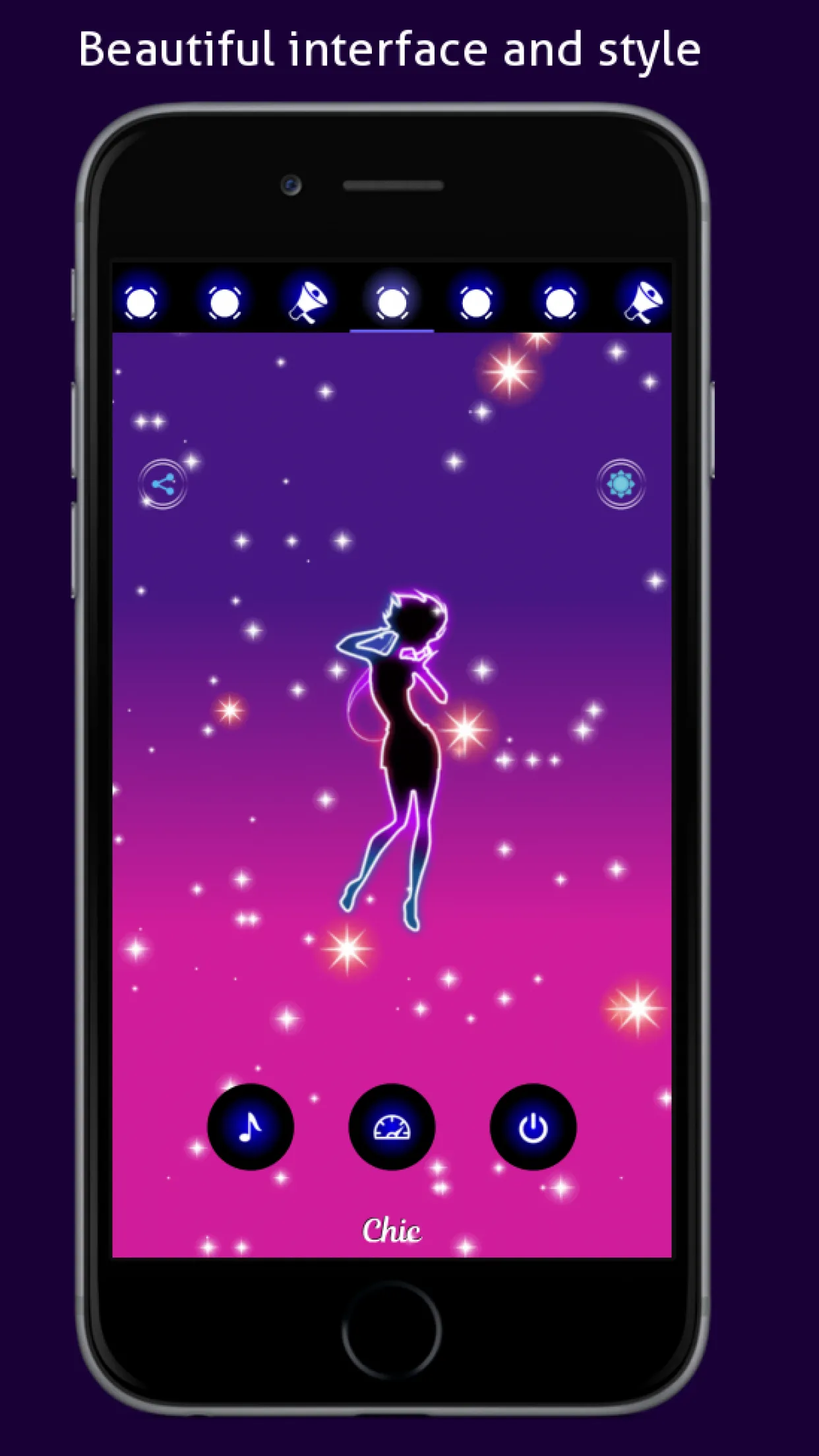 Disco Light: Flashlight with S | Indus Appstore | Screenshot