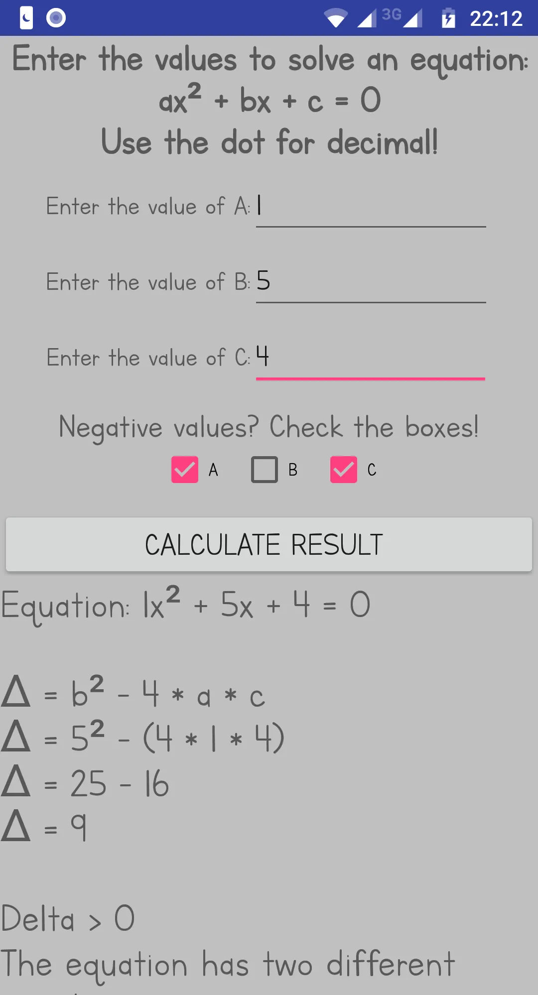 Bhaskara Calculator | Indus Appstore | Screenshot