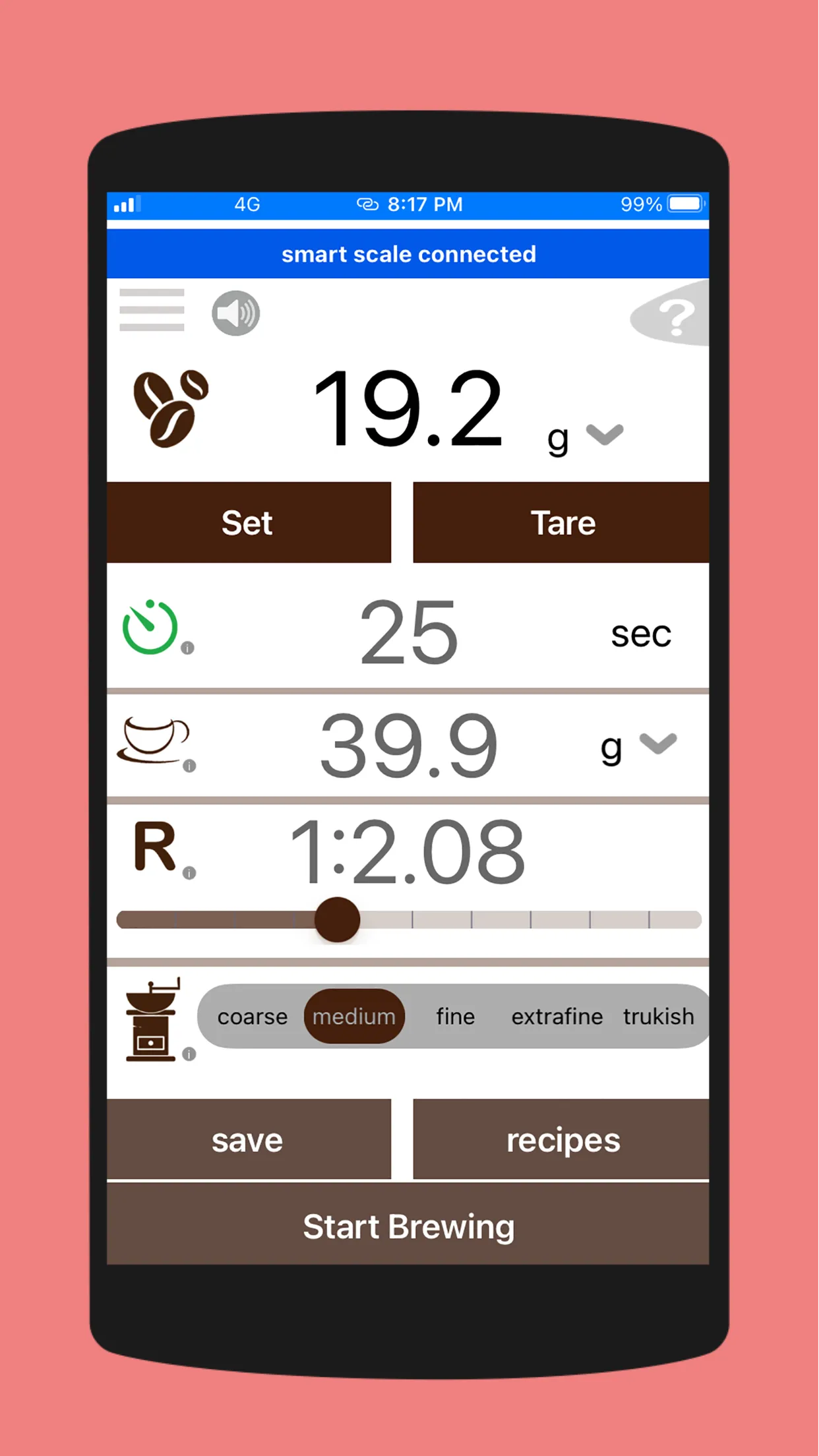 Espresso Scale - SmartCafe | Indus Appstore | Screenshot