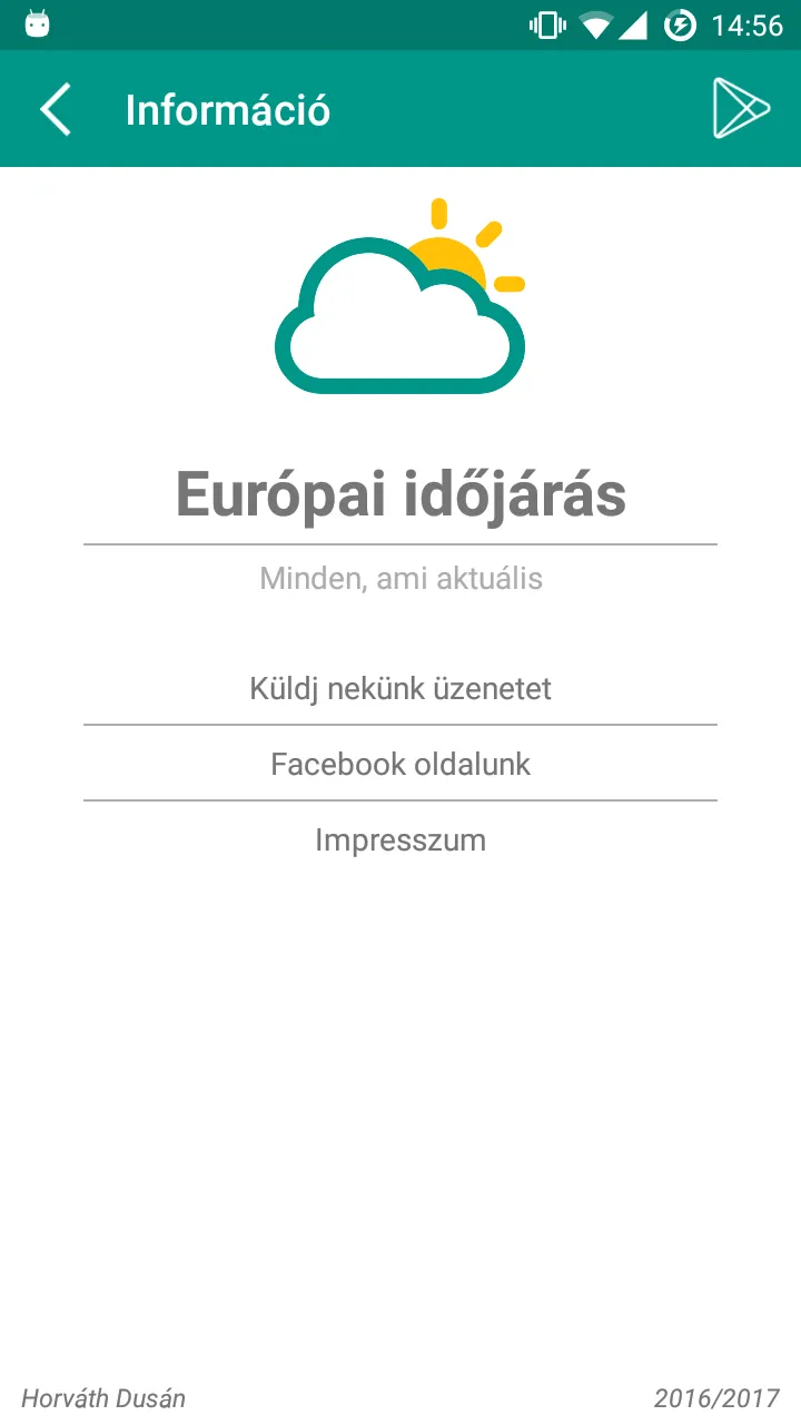 Európai időjárás | Indus Appstore | Screenshot