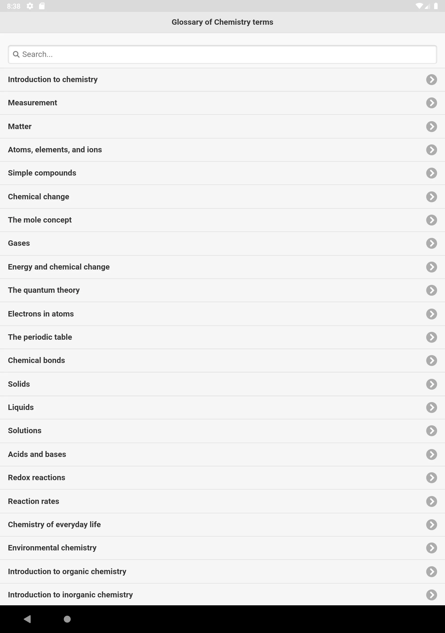 Chemistry  Terms | Indus Appstore | Screenshot