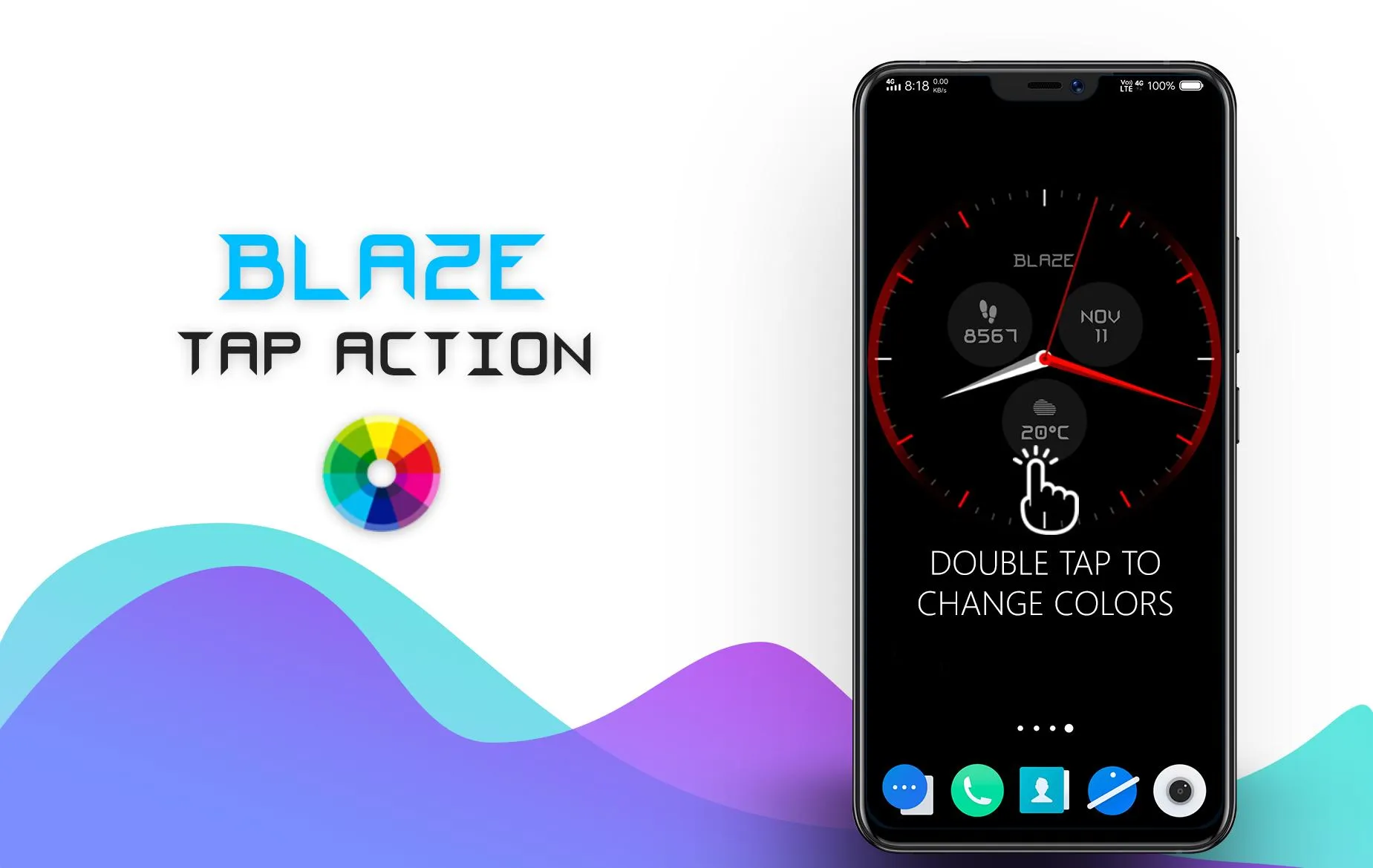 Blaze Clock Live Wallpaper | Indus Appstore | Screenshot