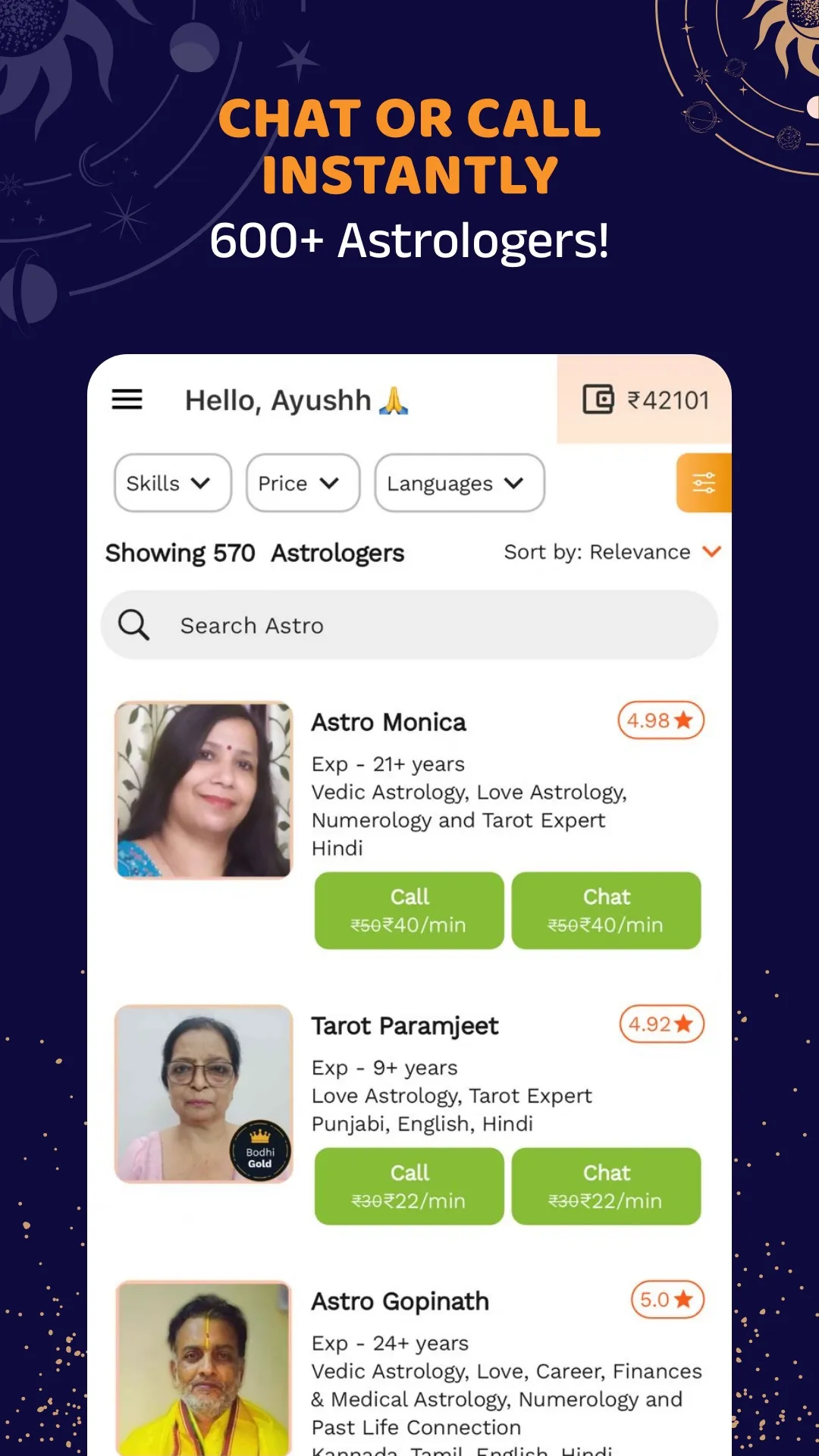 Bodhi: Astrology & Tarot Chat | Indus Appstore | Screenshot