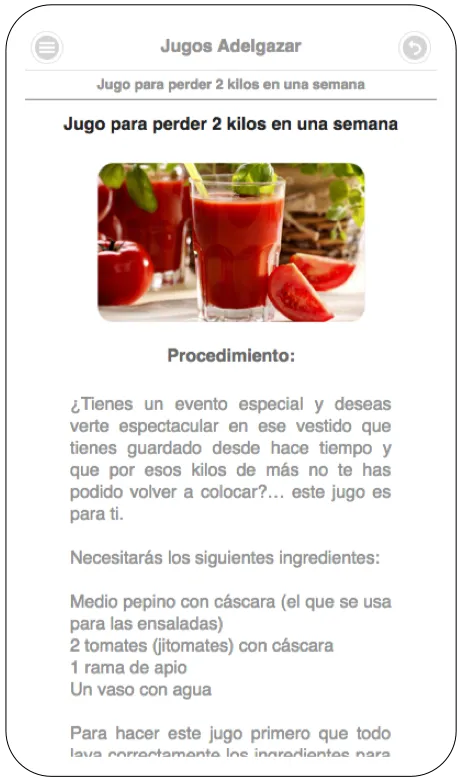 Jugos para Adelgazar | Indus Appstore | Screenshot