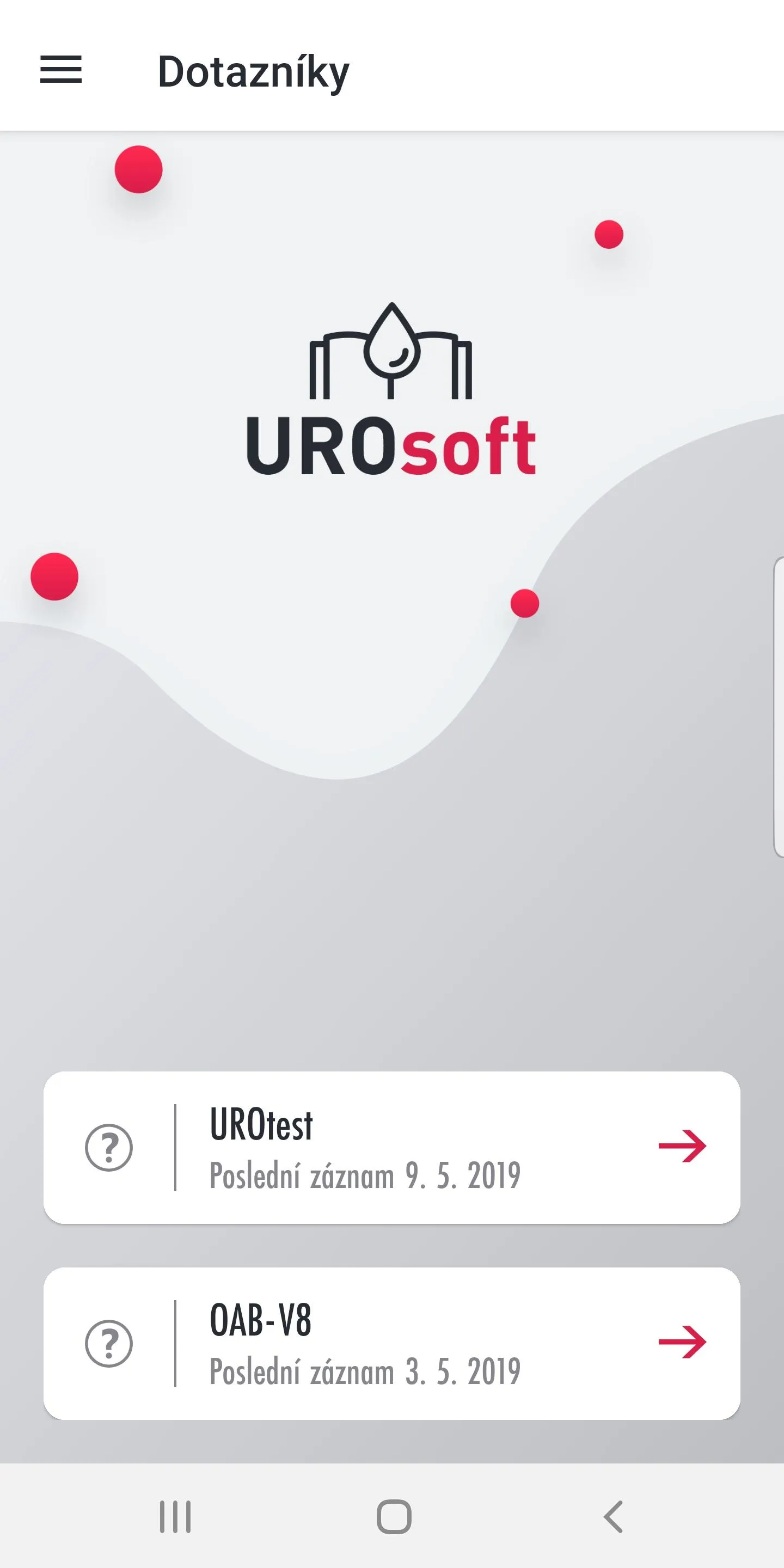 UROsoft – nejen mikční deník | Indus Appstore | Screenshot