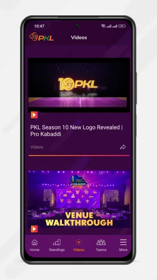 Pro Kabaddi Official App | Indus Appstore | Screenshot