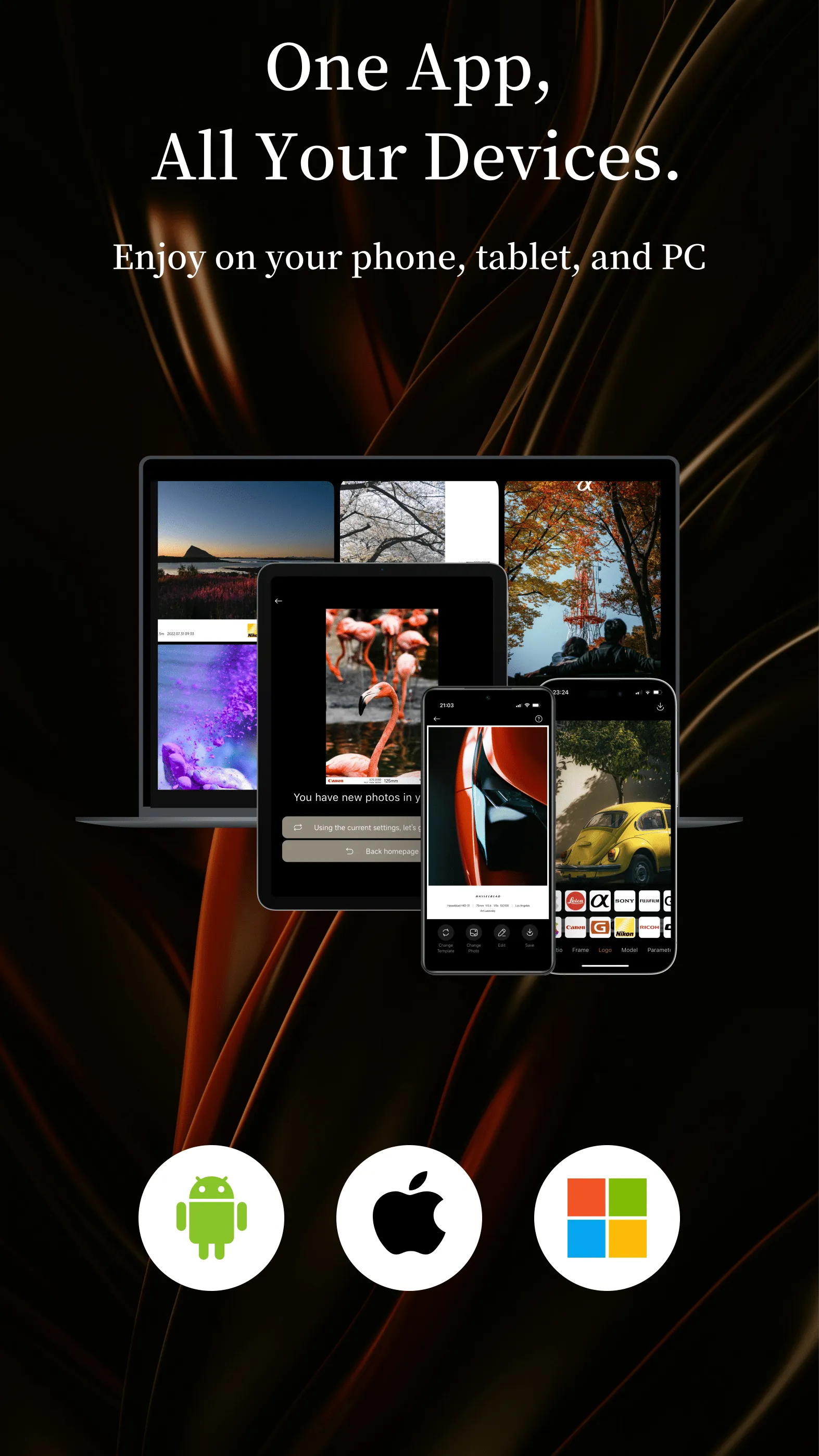 OneLine：EXIF Frame & Watermark | Indus Appstore | Screenshot