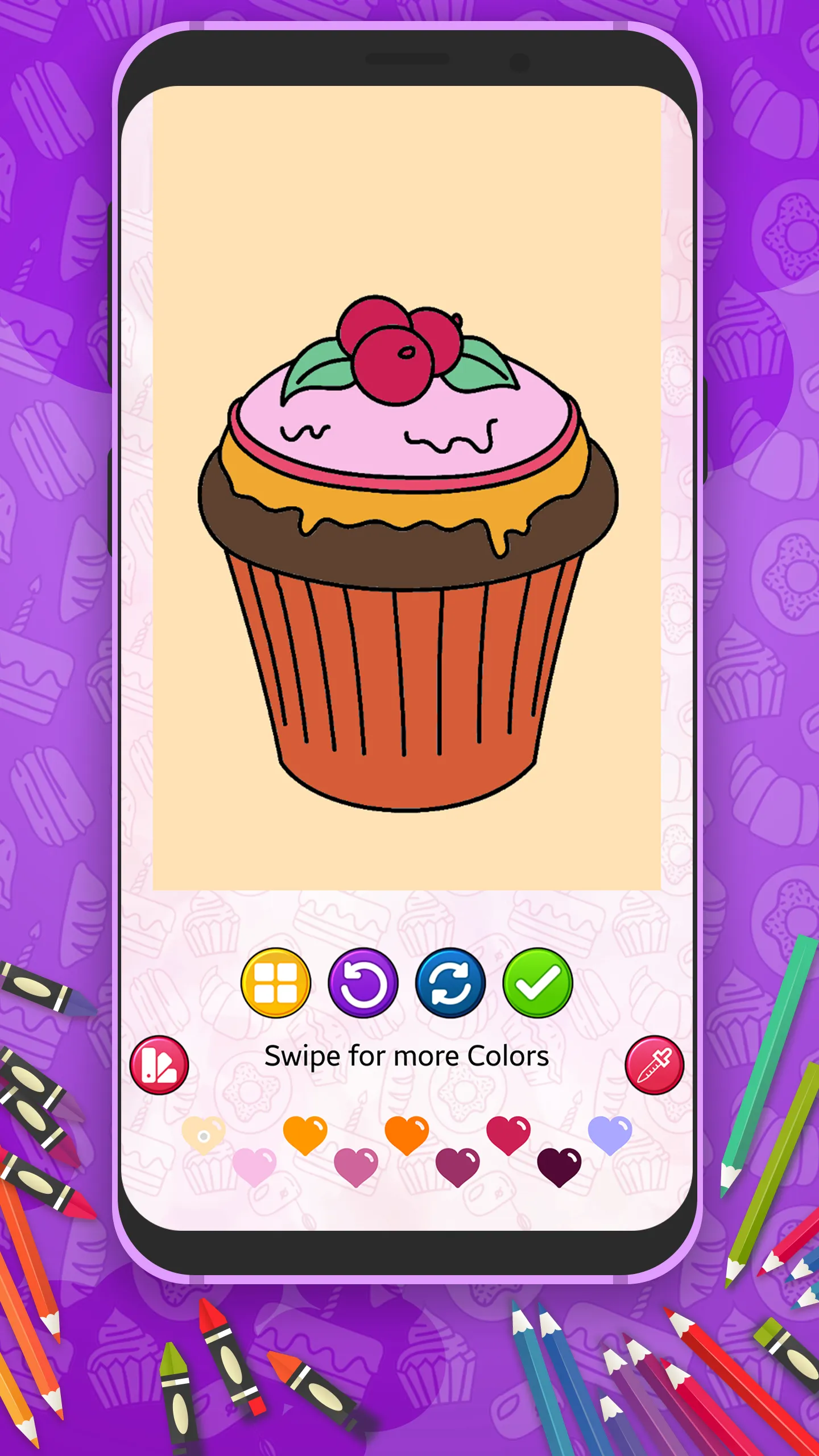 Cute Sweet Food Coloring Book | Indus Appstore | Screenshot