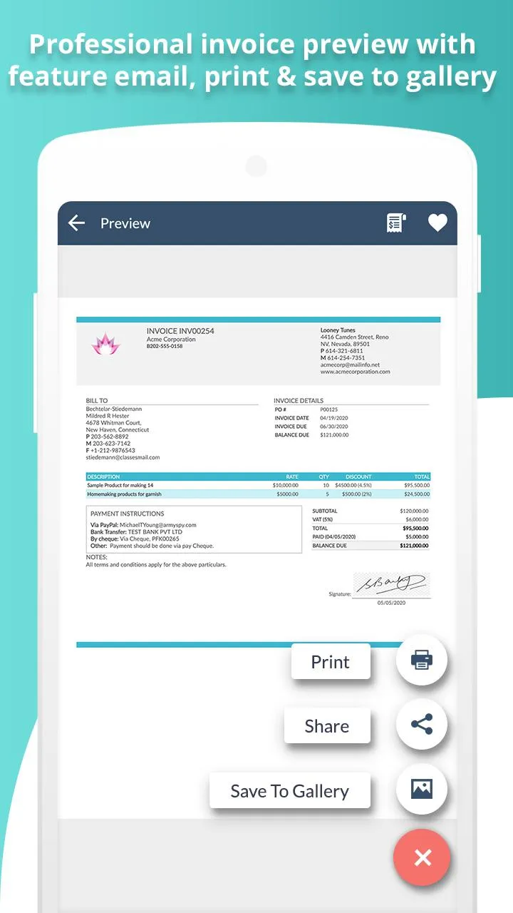 Invoice Generator and Estimate | Indus Appstore | Screenshot