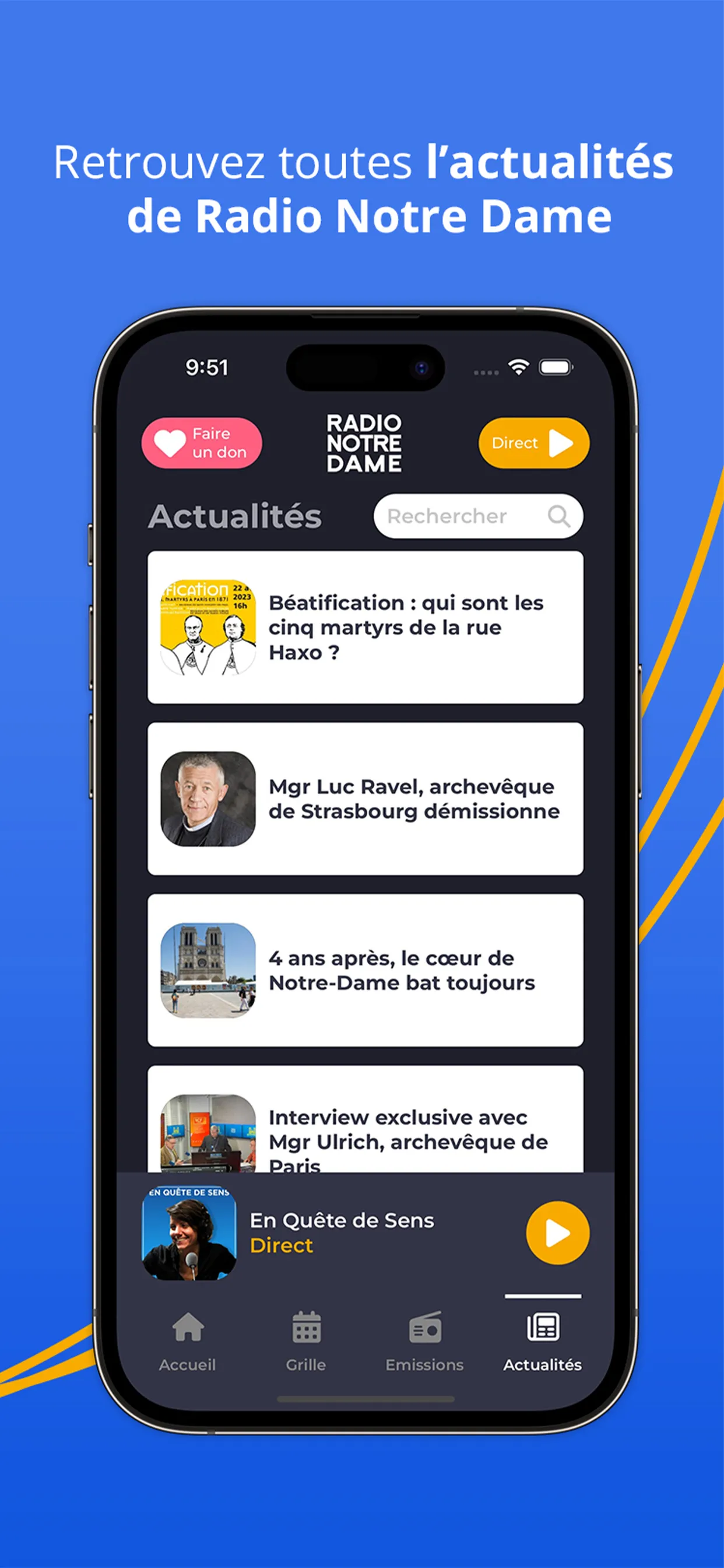 Radio Notre Dame - 100.7 FM | Indus Appstore | Screenshot