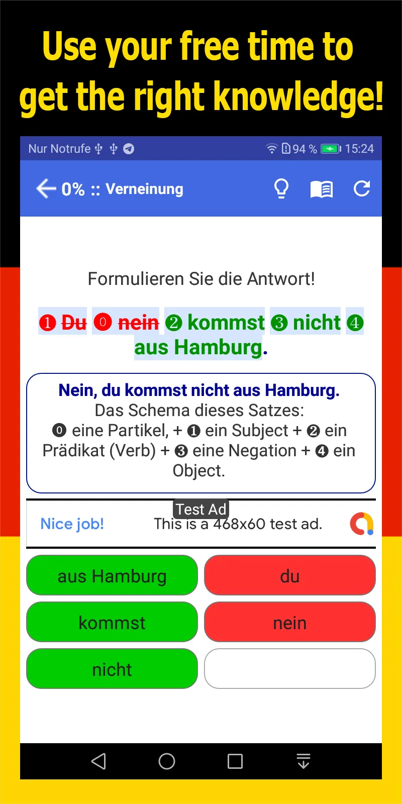 A1 German learning: exercises | Indus Appstore | Screenshot