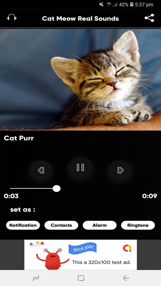 Cat Meow Real Sounds | Indus Appstore | Screenshot