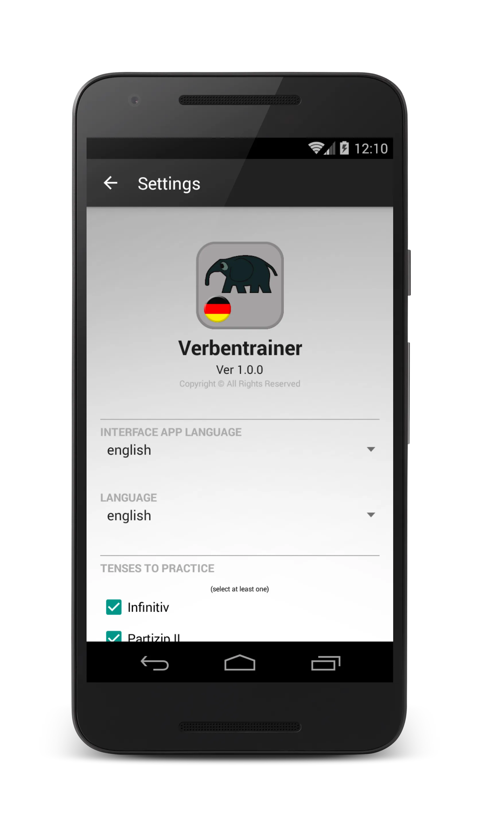 Verben - Trainer | Indus Appstore | Screenshot