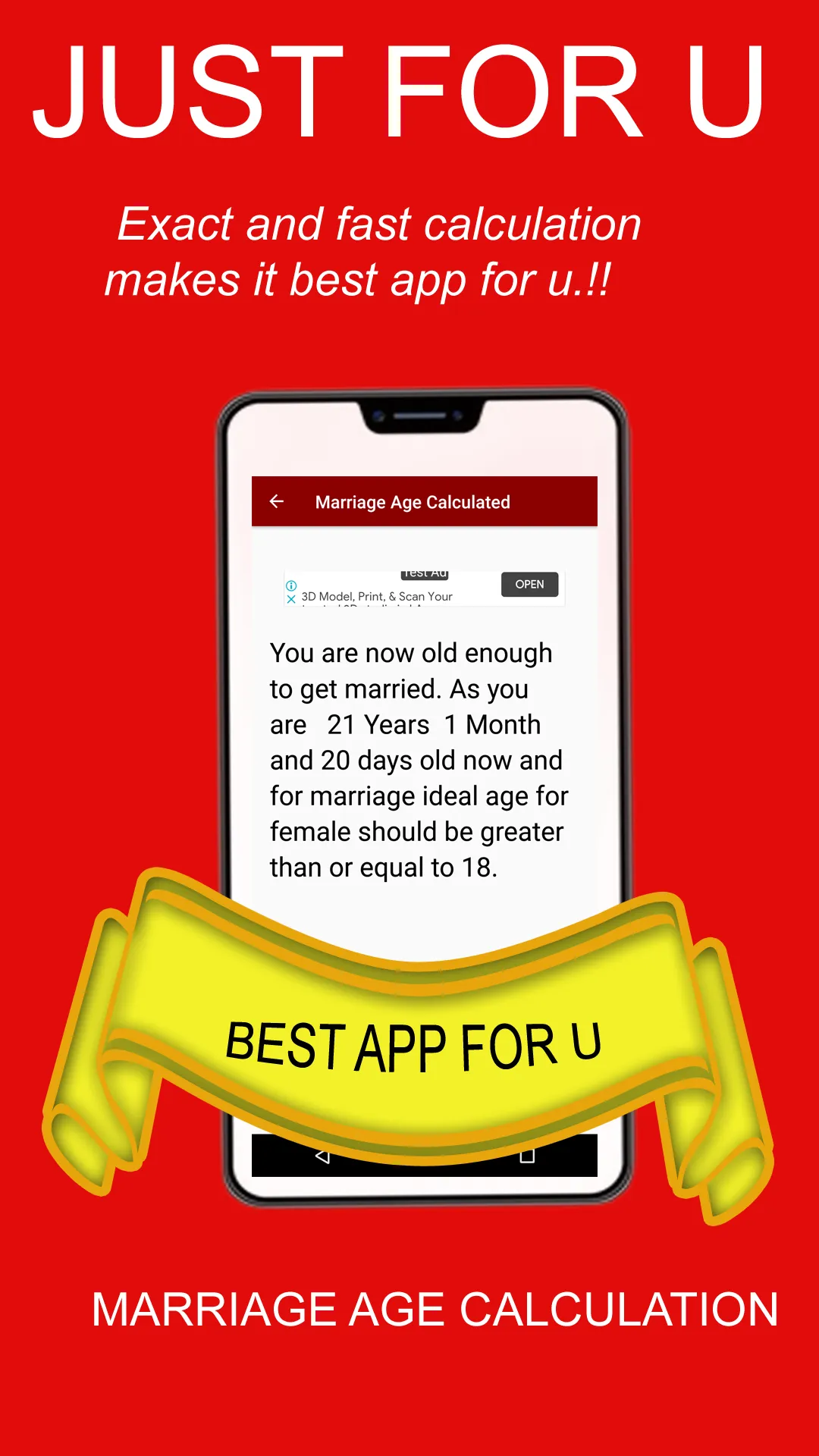 MARRIAGE AGE CALCULATOR | Indus Appstore | Screenshot