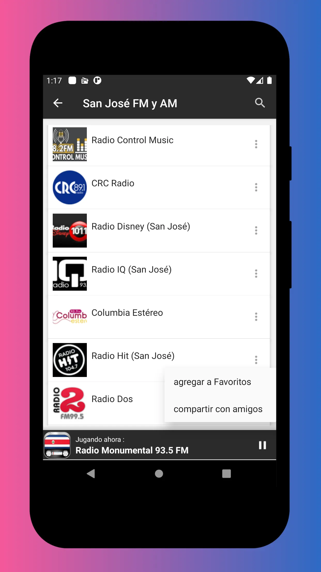 Radio Costa Rica: Radio Online | Indus Appstore | Screenshot