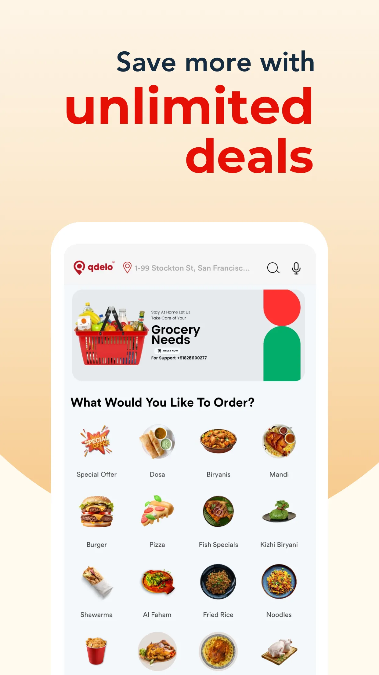 Qdelo: Food Delivery & Grocery | Indus Appstore | Screenshot