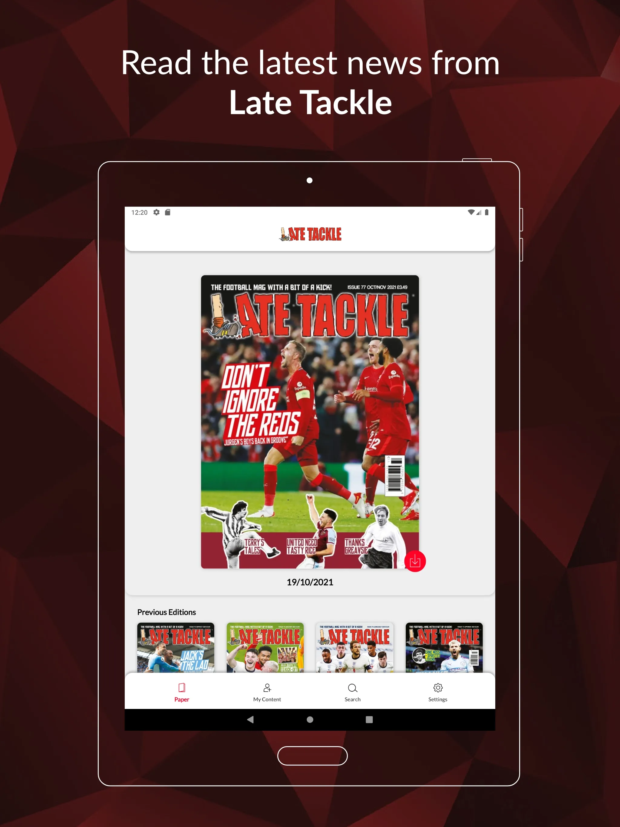 Late Tackle Magazine | Indus Appstore | Screenshot