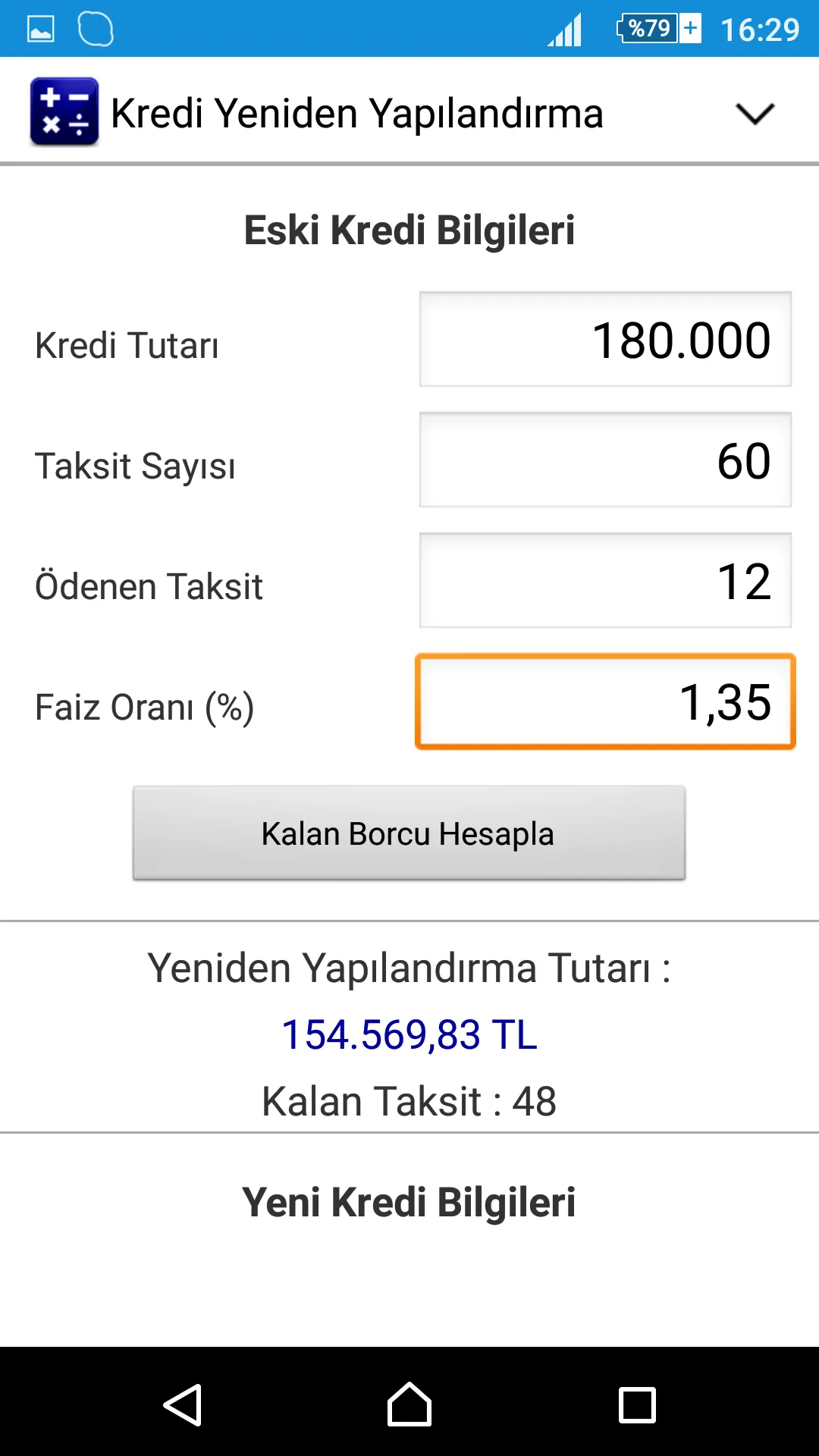 Kredi Hesaplama | Indus Appstore | Screenshot